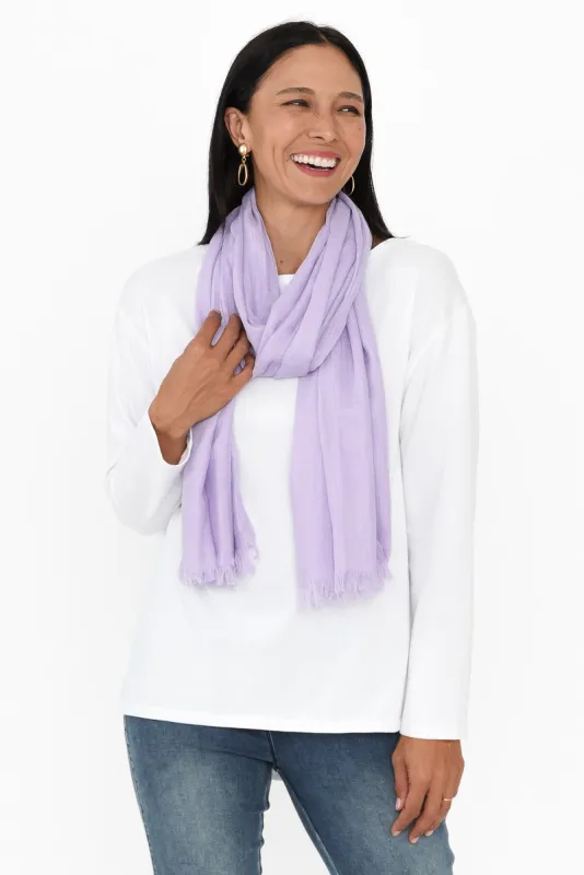 Gracie Lavender Bamboo Scarf sold by Blue Bungalow