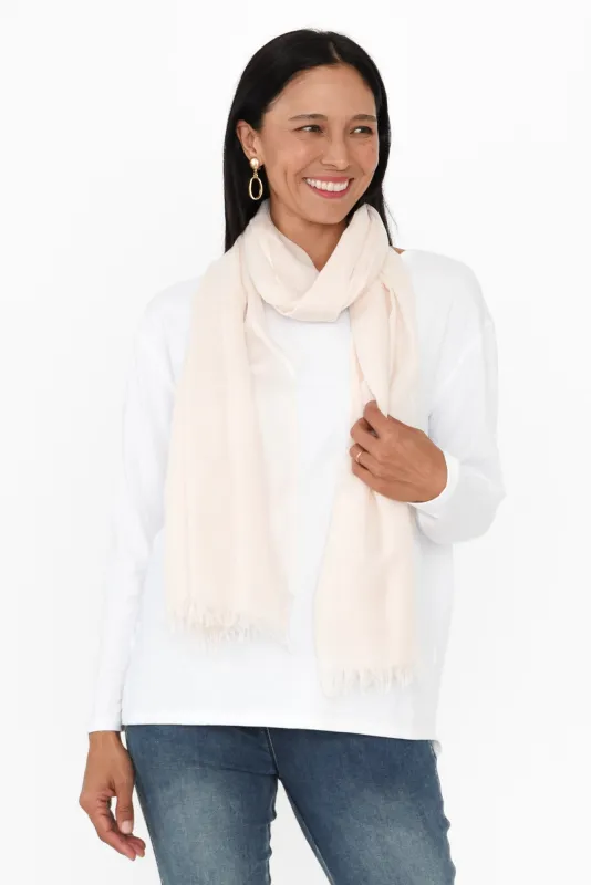 Gracie Ivory Bamboo Scarf sold by Blue Bungalow
