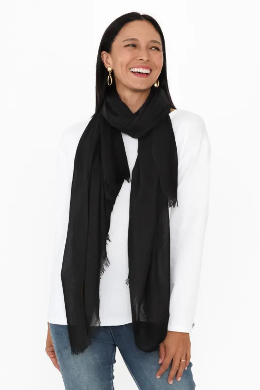 Gracie Black Bamboo Scarf sold by Blue Bungalow