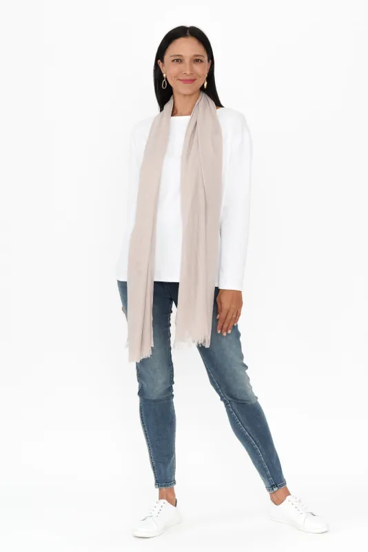 Gracie Taupe Bamboo Scarf sold by Blue Bungalow