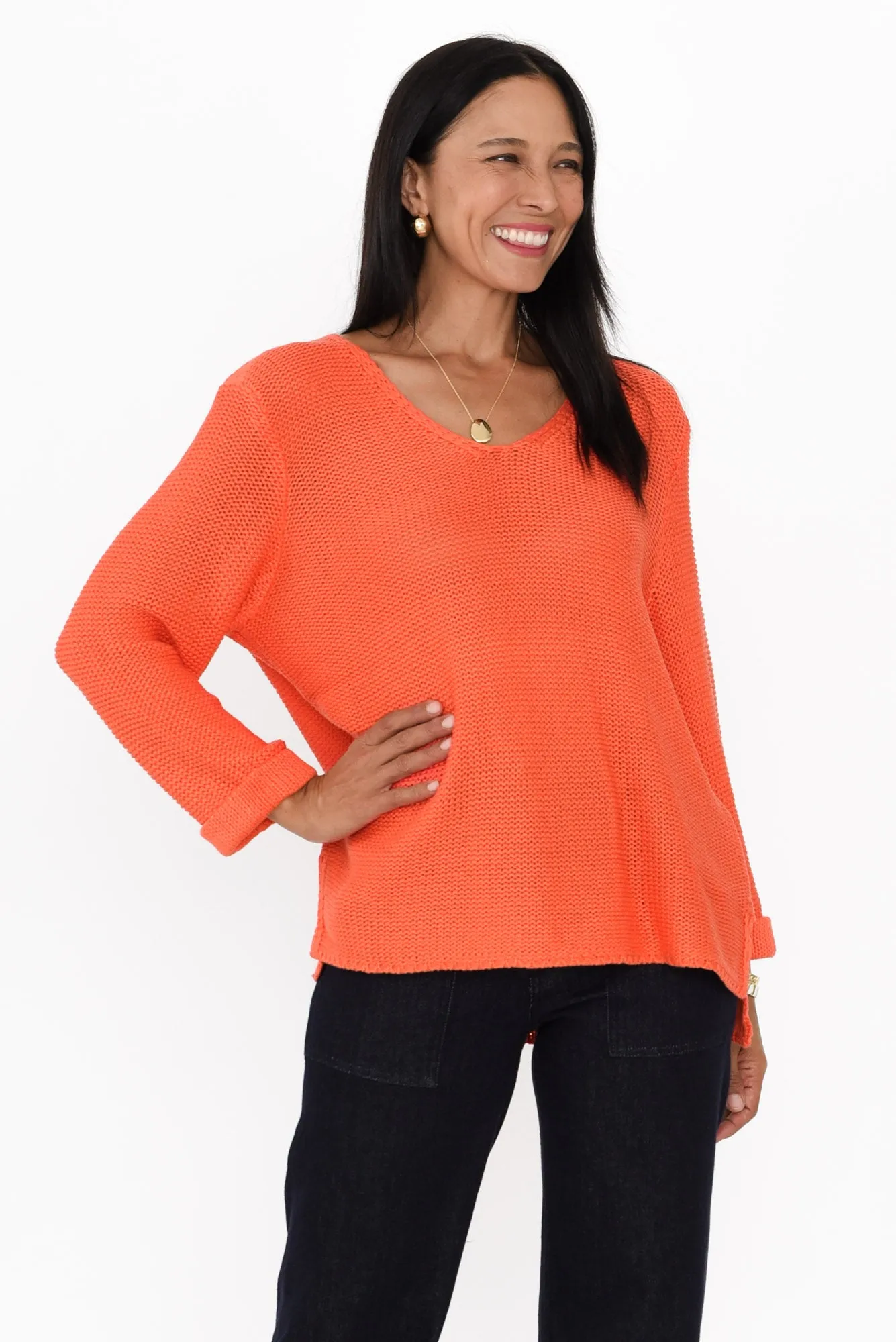 Toulouse Orange Cotton Jumper sold by Blue Bungalow