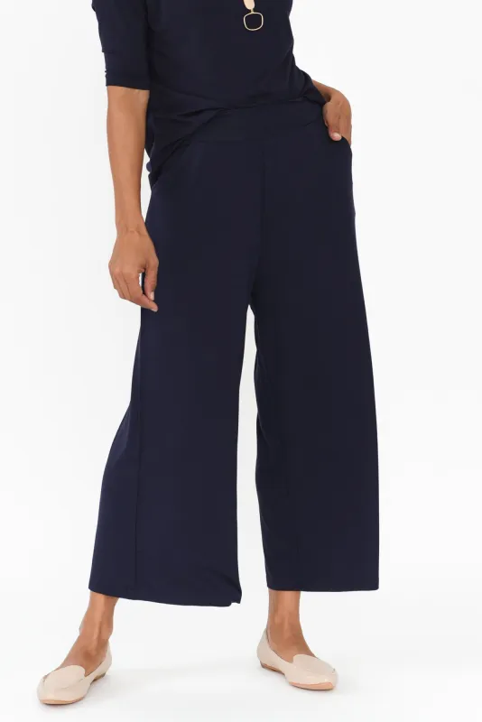 Ciara Navy Bamboo Resort Pants sold by Blue Bungalow