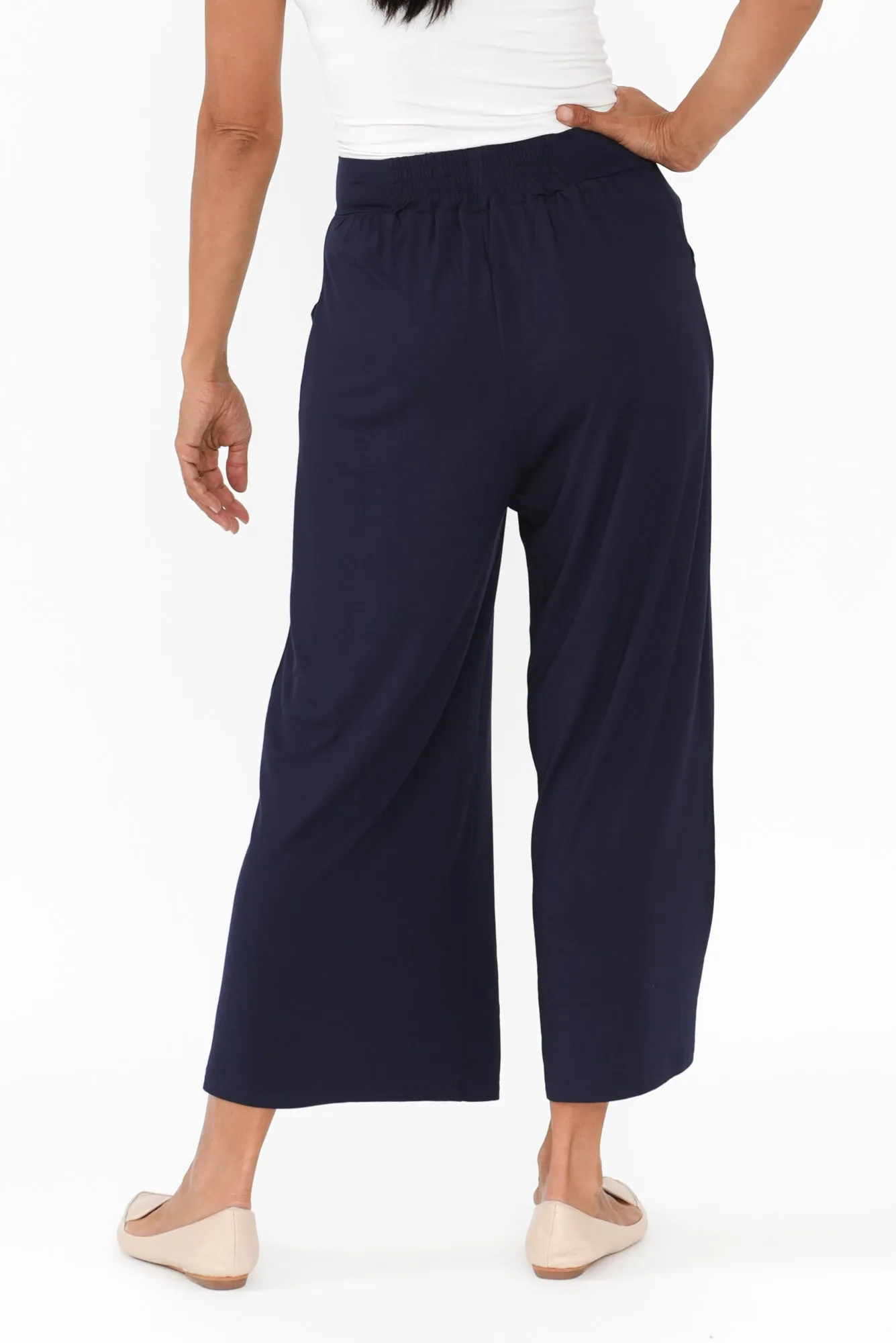 Ciara Navy Bamboo Resort Pants sold by Blue Bungalow product image thumbnail 5