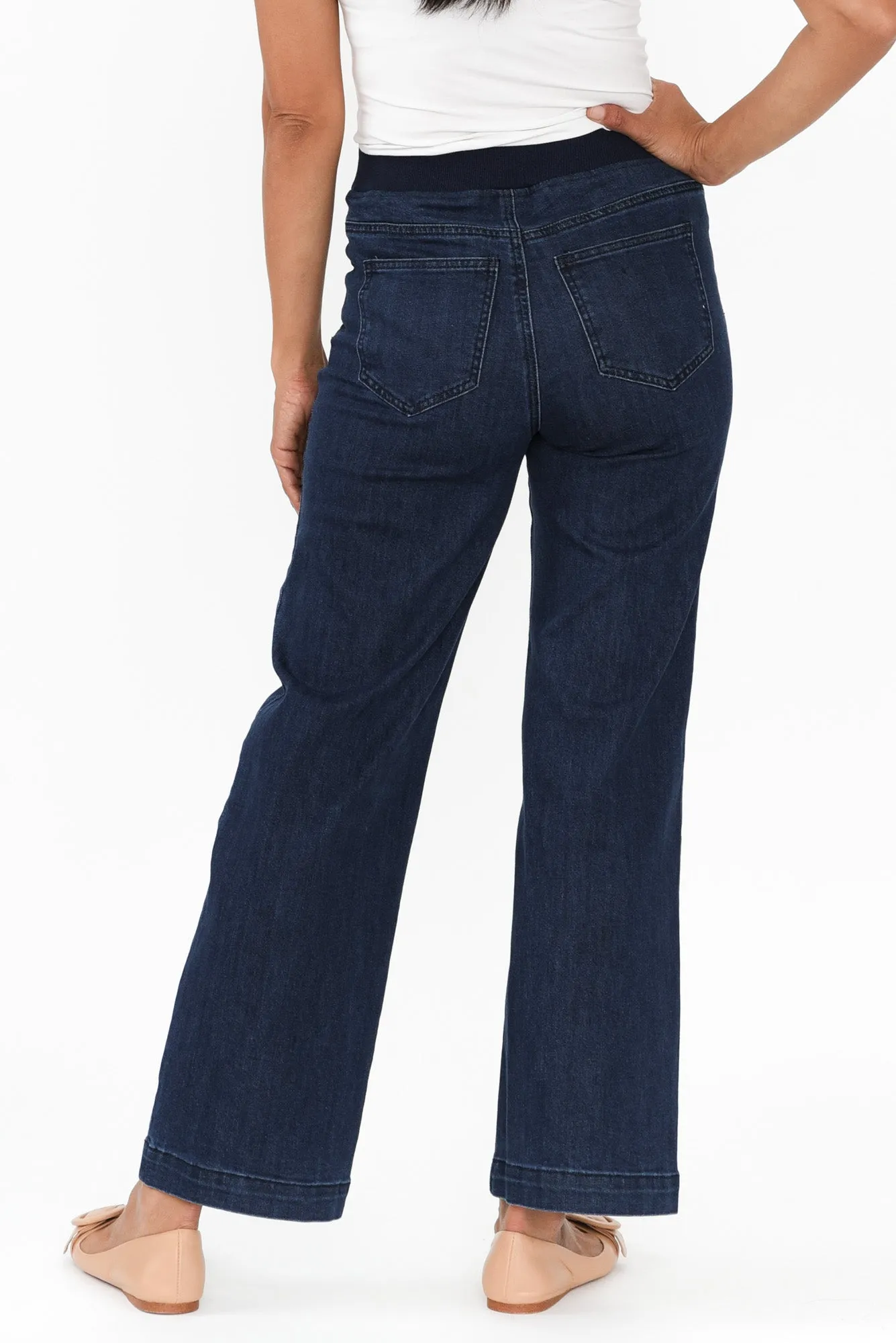 Carpenter Dark Denim Stretch Jeans sold by Blue Bungalow product image thumbnail 5