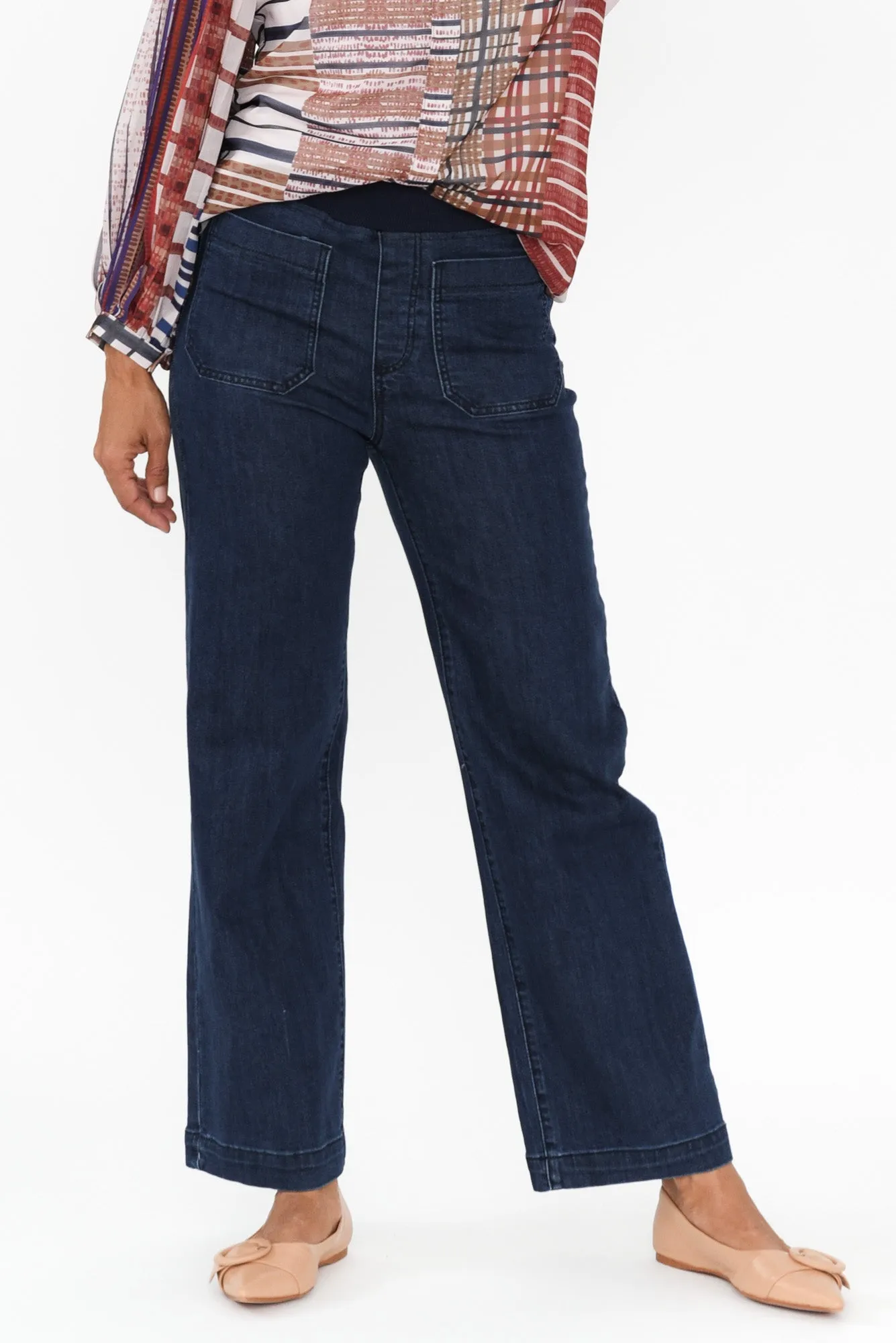 Carpenter Dark Denim Stretch Jeans sold by Blue Bungalow
