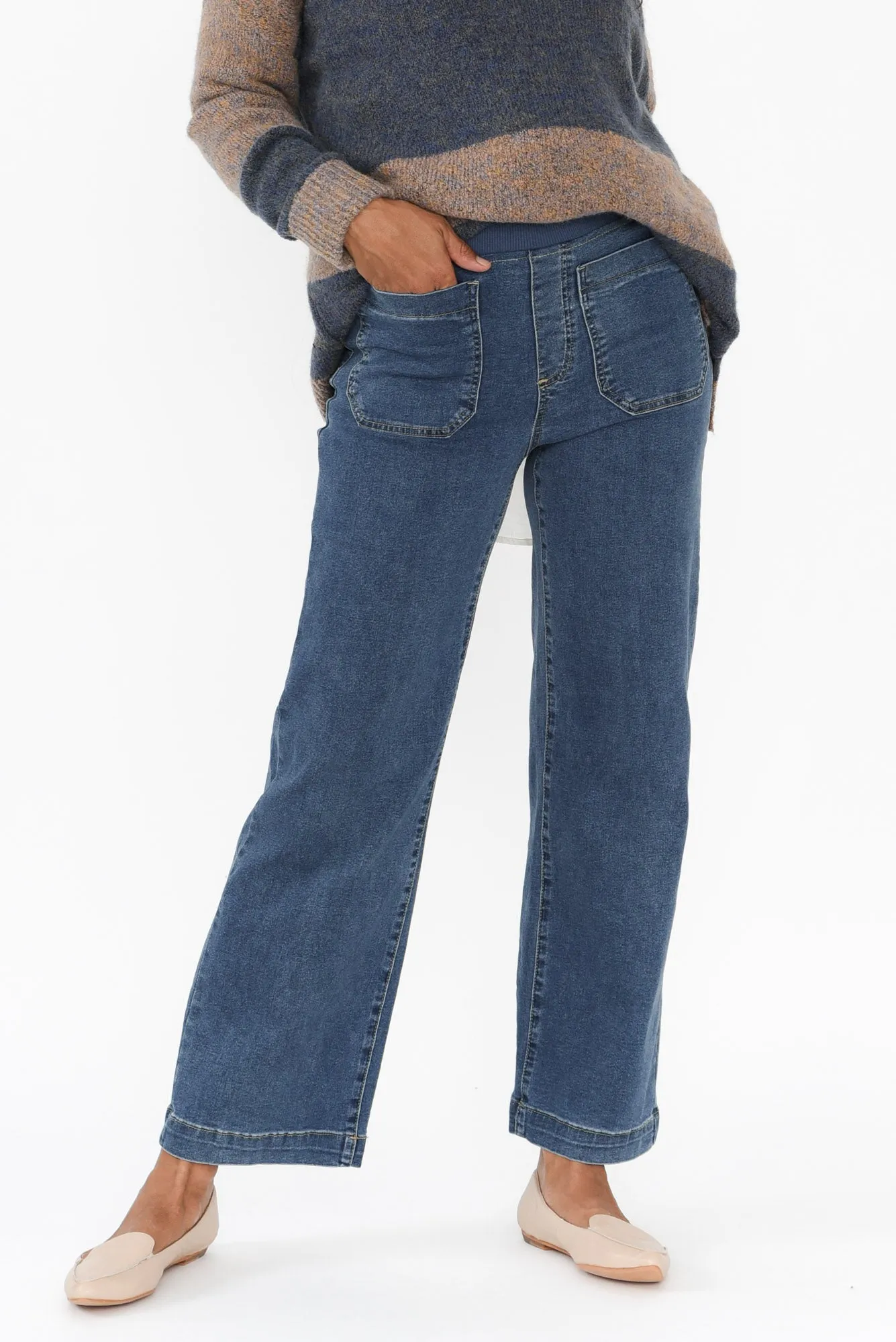 Carpenter Blue Denim Stretch Jeans sold by Blue Bungalow