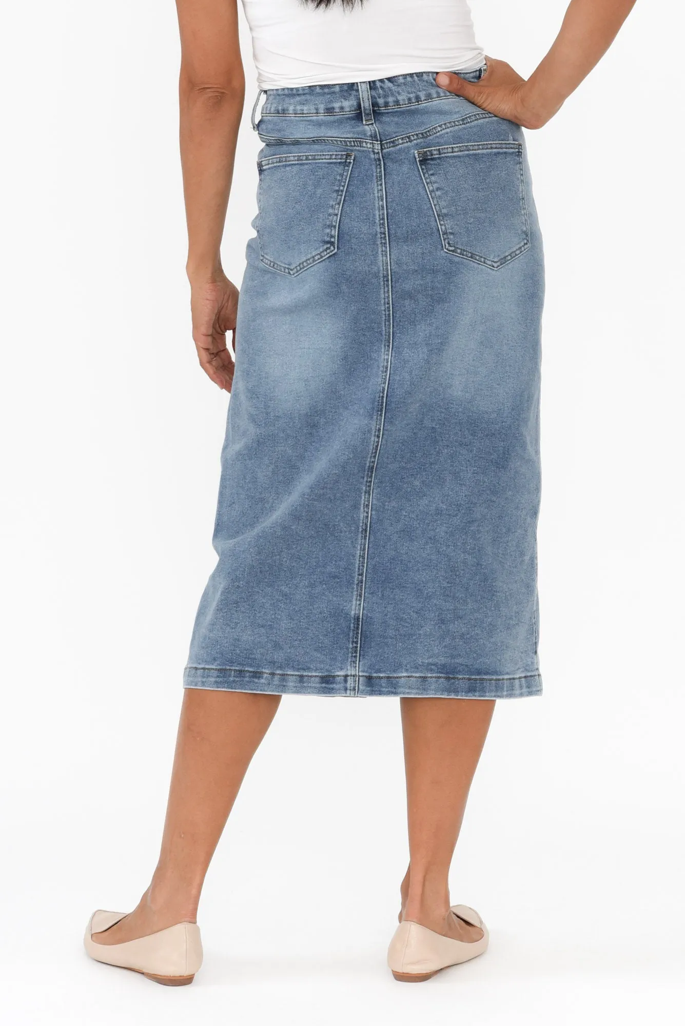 Republic Blue Denim Skirt sold by Blue Bungalow product image thumbnail 5
