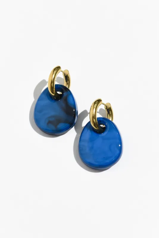 Rumi Blue Hoop Earrings sold by Blue Bungalow