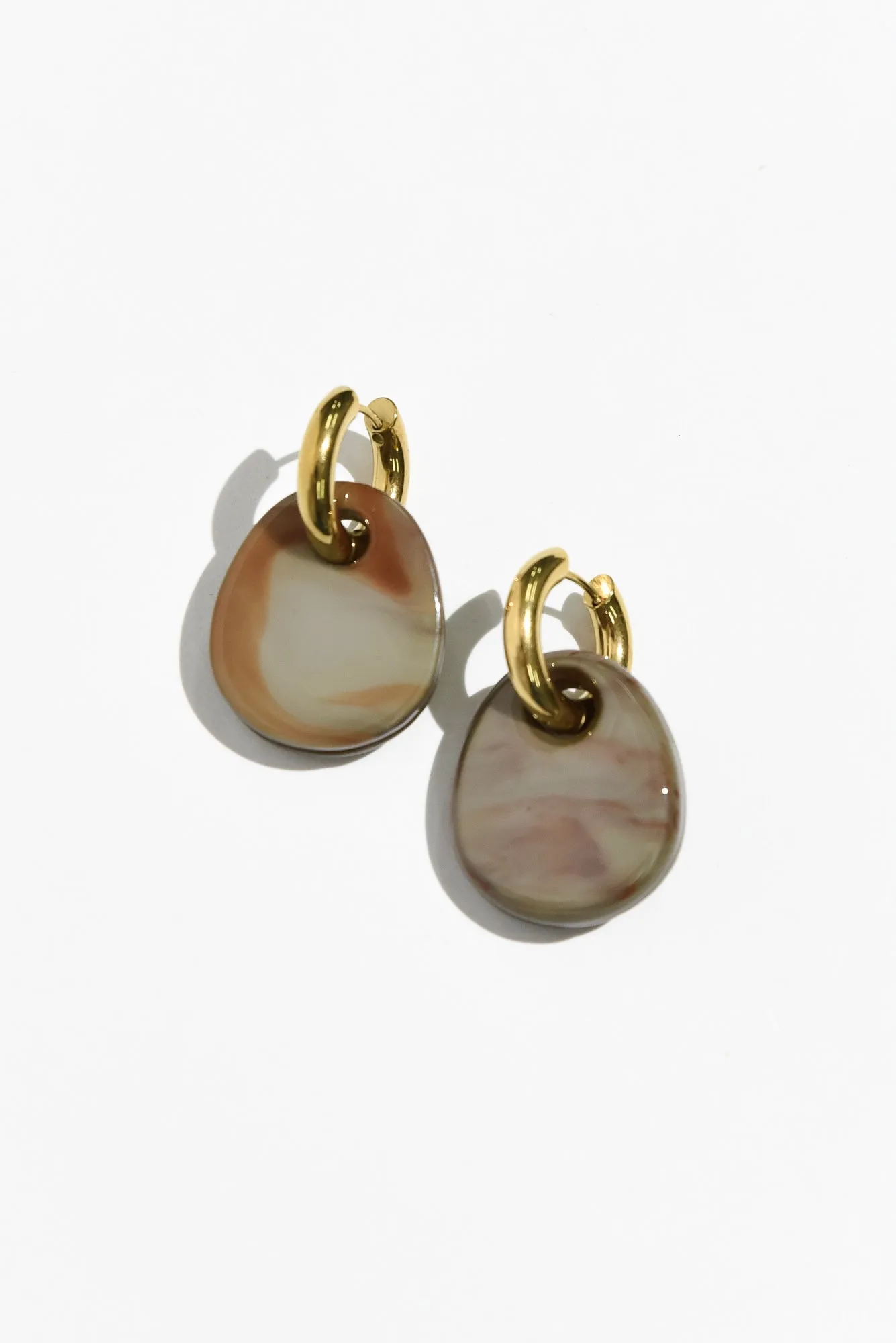 Rumi Mocha Hoop Earrings sold by Blue Bungalow