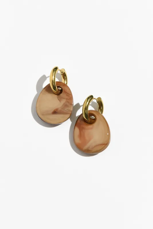 Rumi Natural Hoop Earrings sold by Blue Bungalow