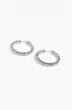 Dolce Vita Silver Diamante Hoop Earrings sold by Blue Bungalow