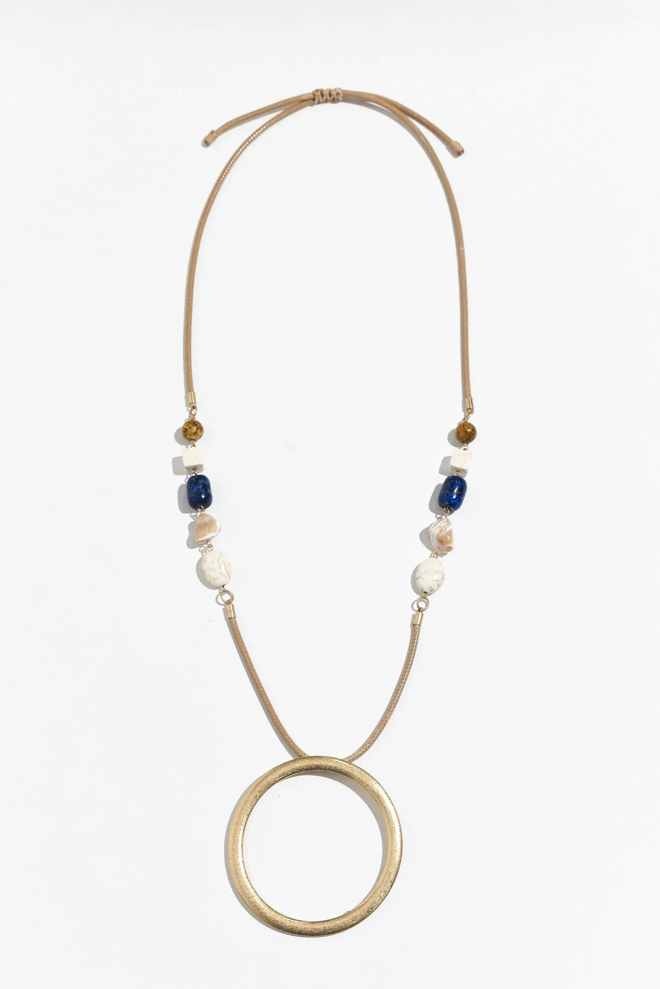 Billy Gold Circle Pendant Necklace sold by Blue Bungalow product image thumbnail 2