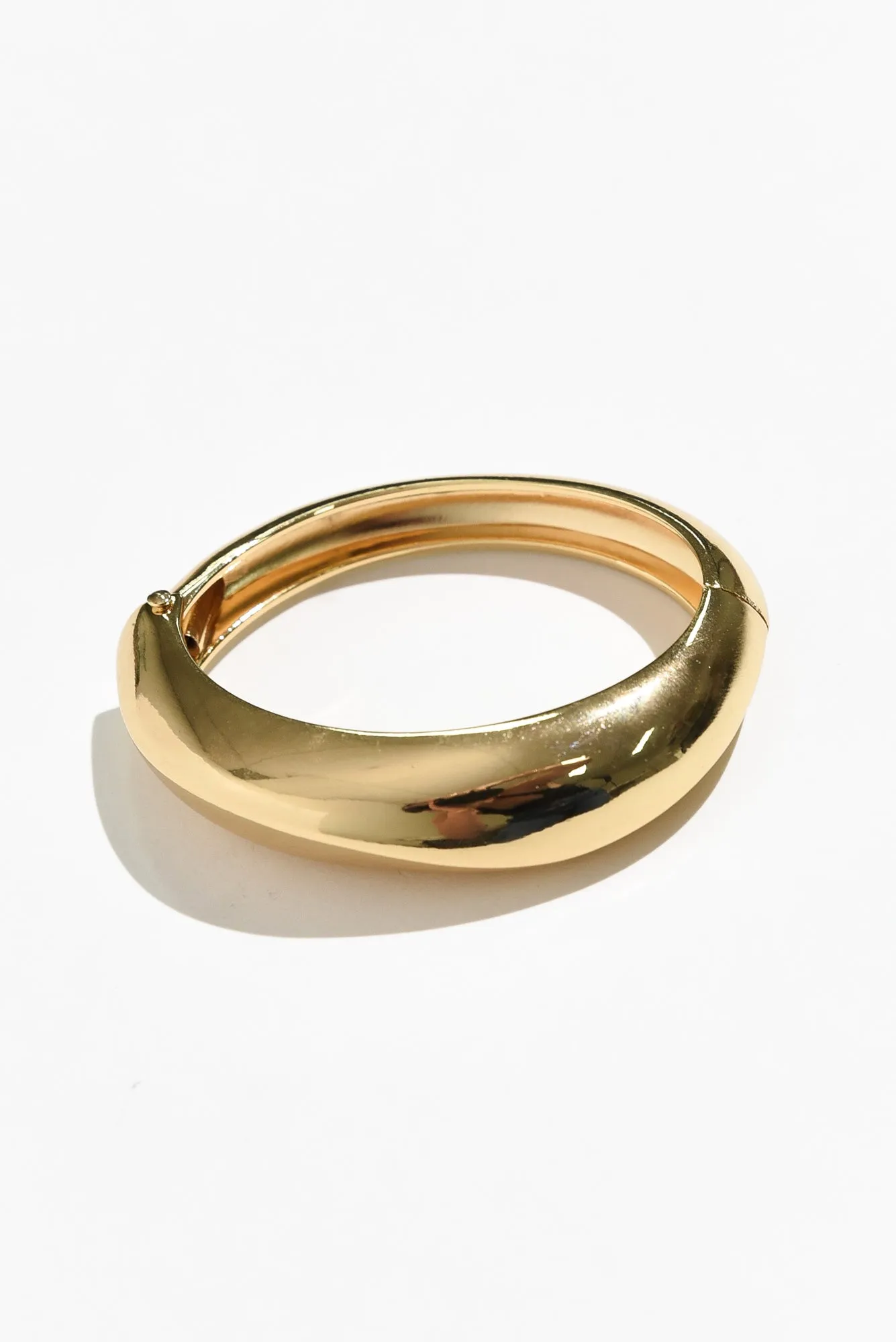 Demi Gold Hinge Bangle sold by Blue Bungalow
