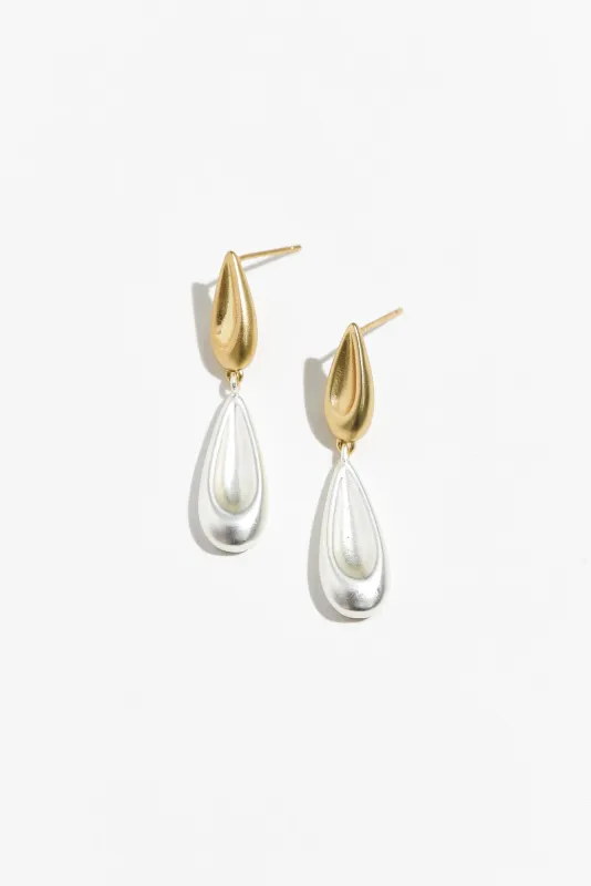 Lenah Gold Teardrop Earrings sold by Blue Bungalow