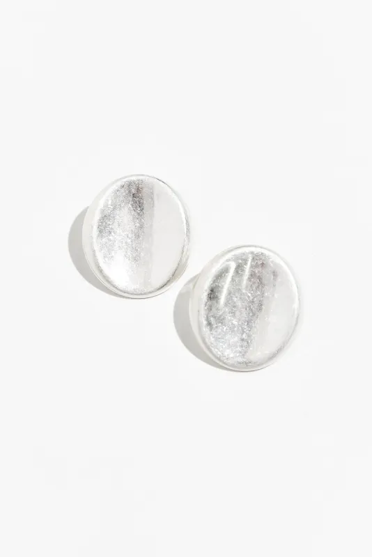 Rory Silver Disc Earrings sold by Blue Bungalow