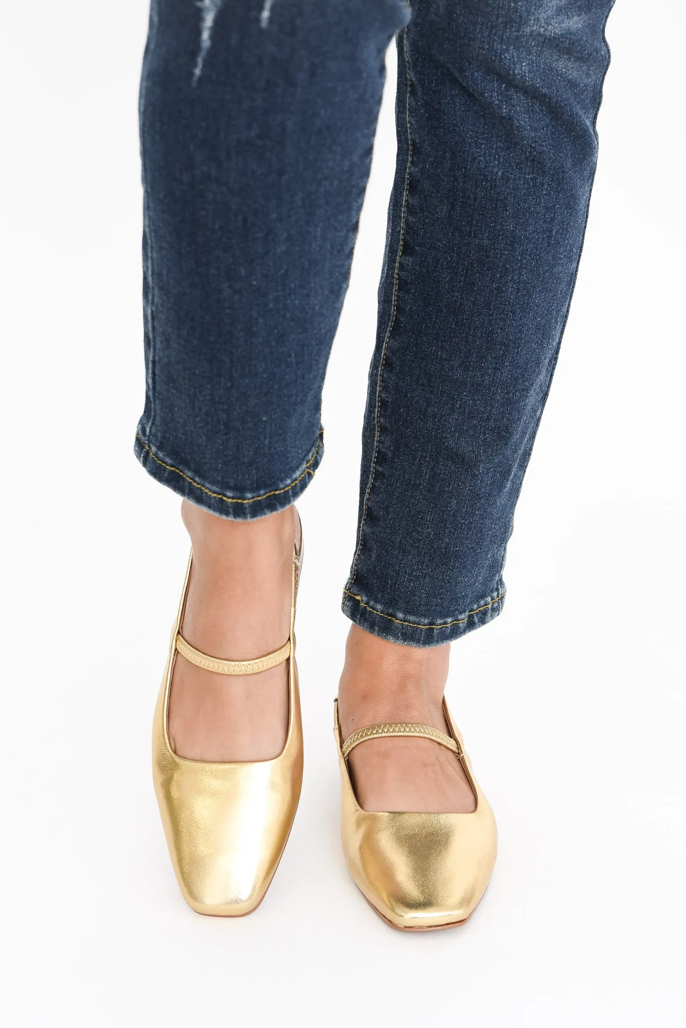 Sonu Gold Leather Slingback Mule sold by Blue Bungalow product image thumbnail 2