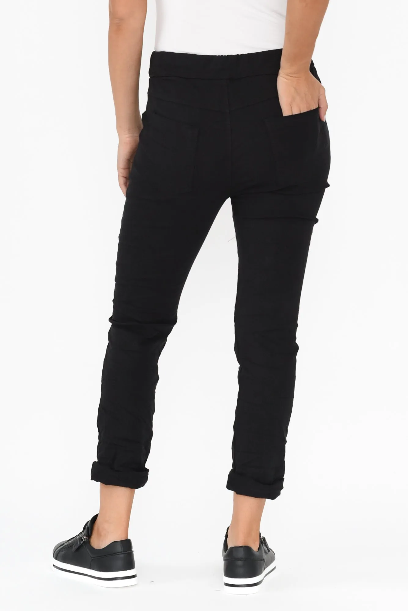 Elvera Black Foil Drawstring Pants sold by Blue Bungalow product image thumbnail 5