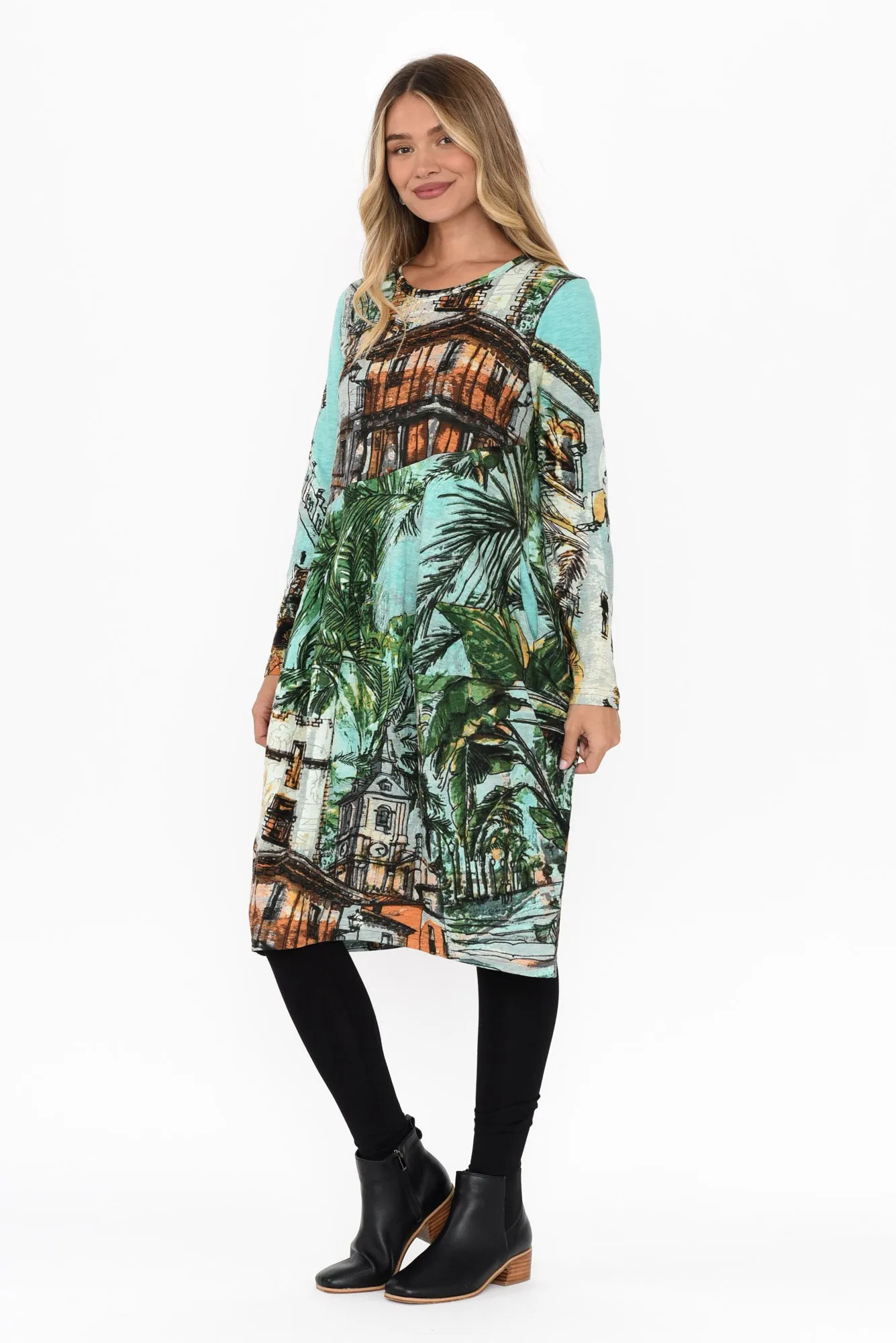 Mira Blue Vista Organic Cotton Dress sold by Blue Bungalow product image thumbnail 3