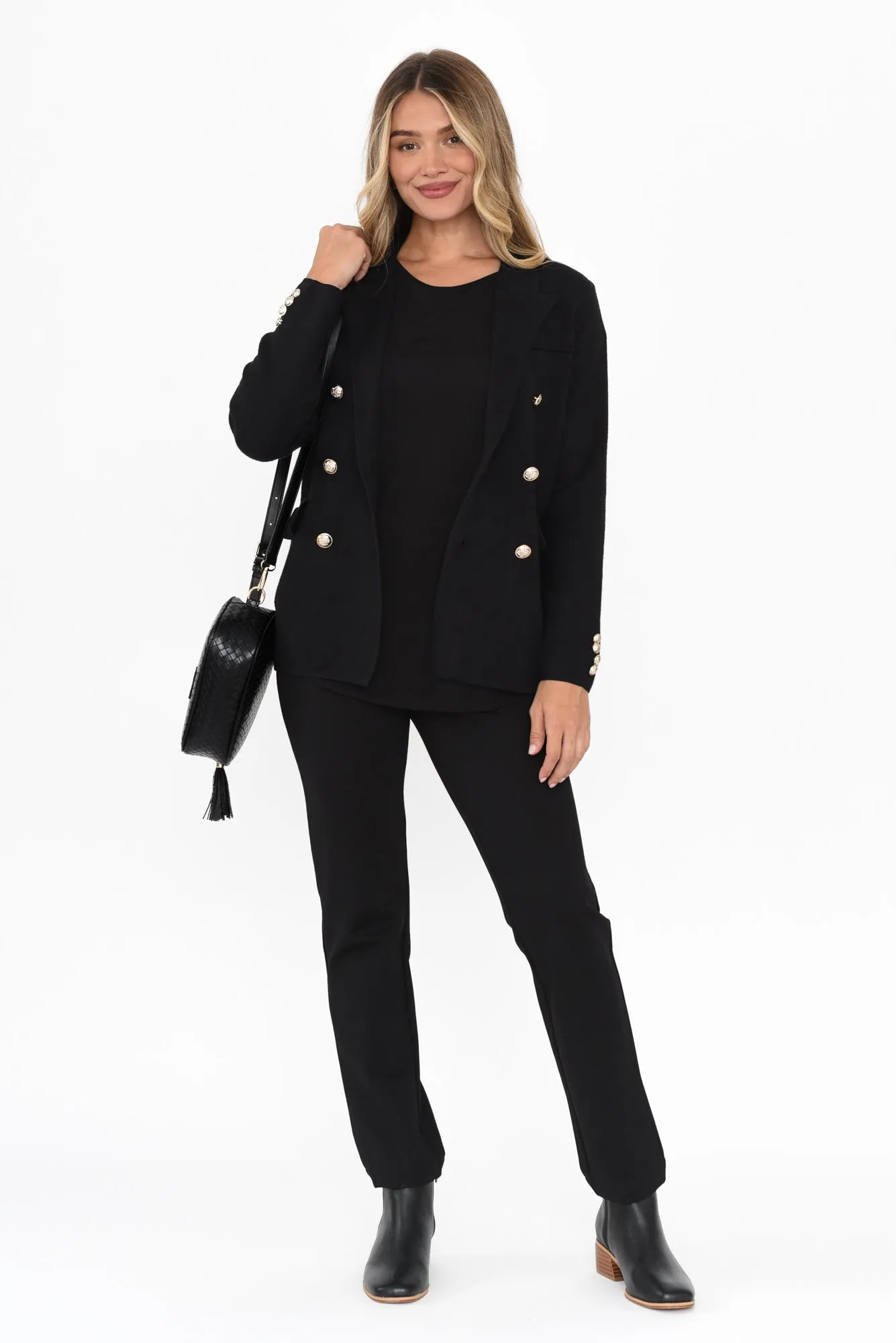 Lucy Black Double Breasted Jacket sold by Blue Bungalow product image thumbnail 2