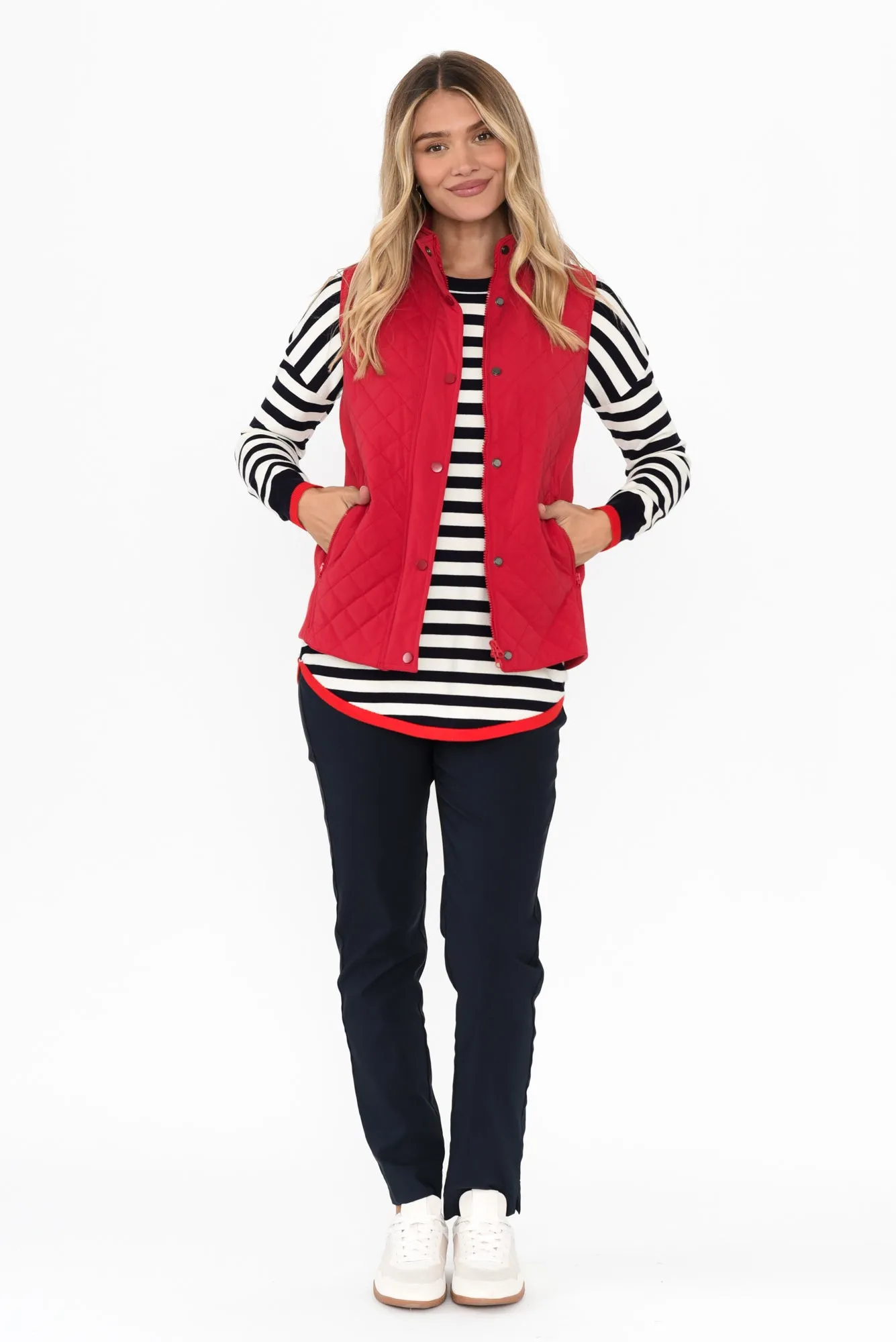 Brighton Red Puffer Vest sold by Blue Bungalow product image thumbnail 2