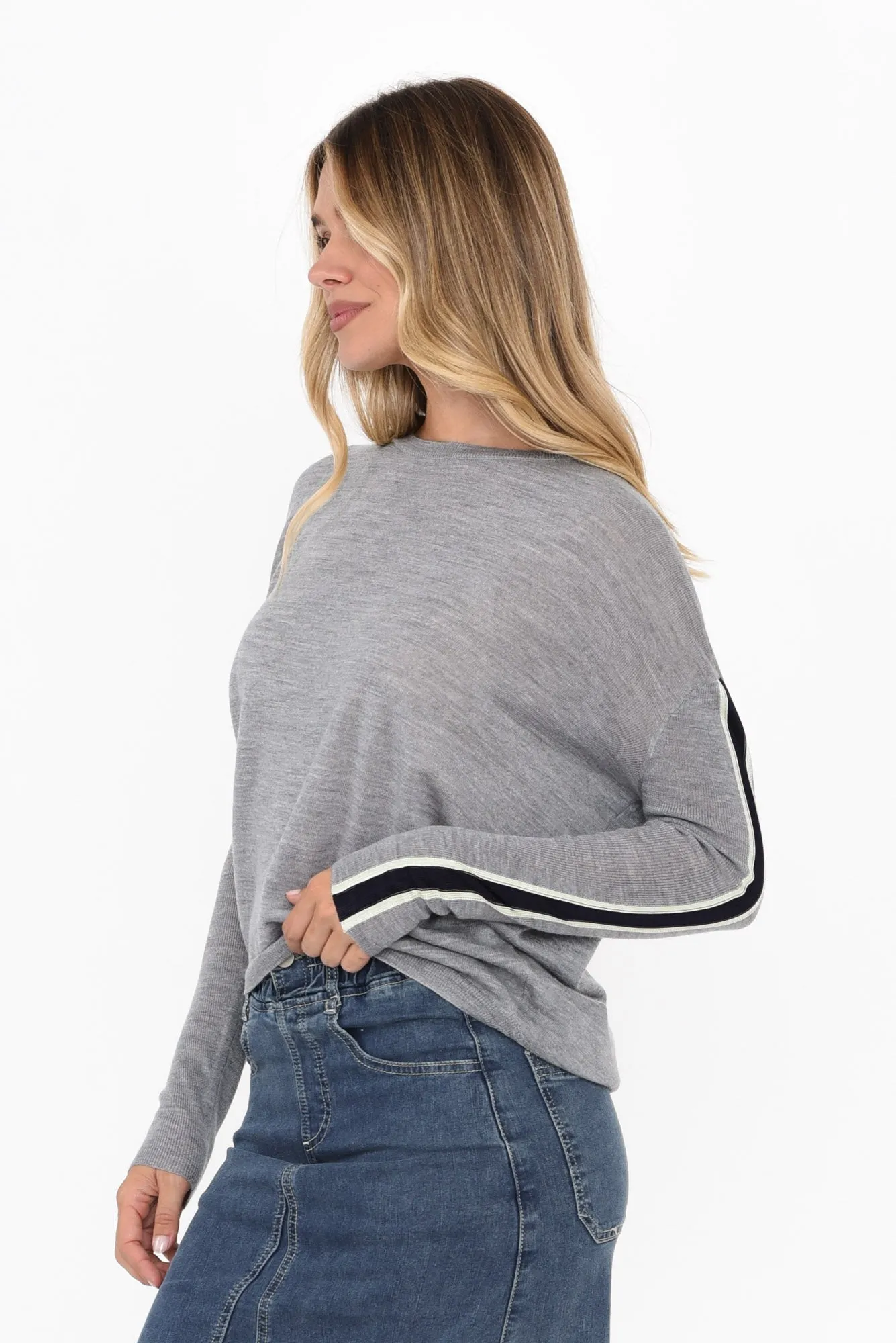 Bennet Grey Wool Jumper sold by Blue Bungalow product image thumbnail 3