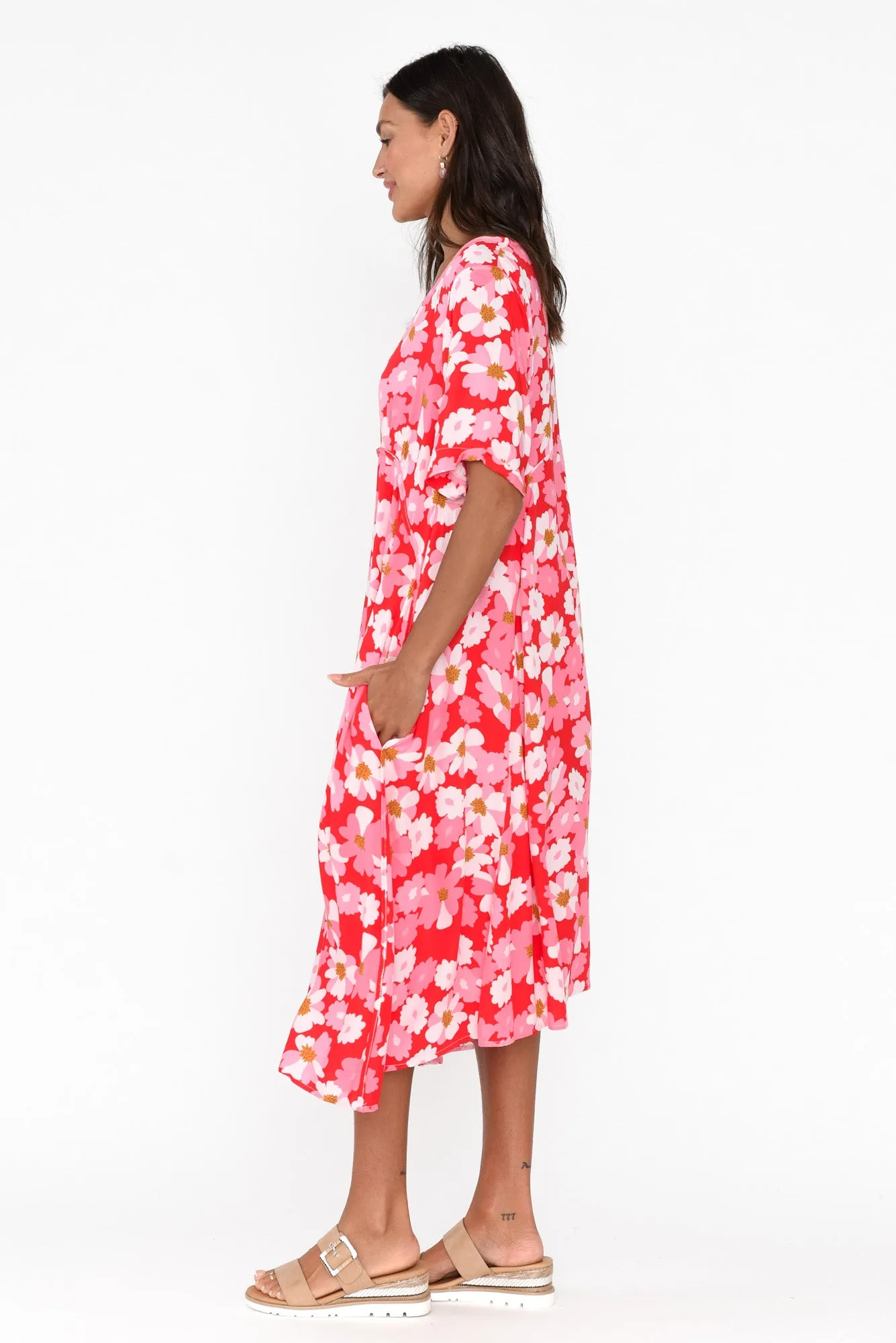 Zaelia Pink Blossom Crescent Dress sold by Blue Bungalow product image thumbnail 4