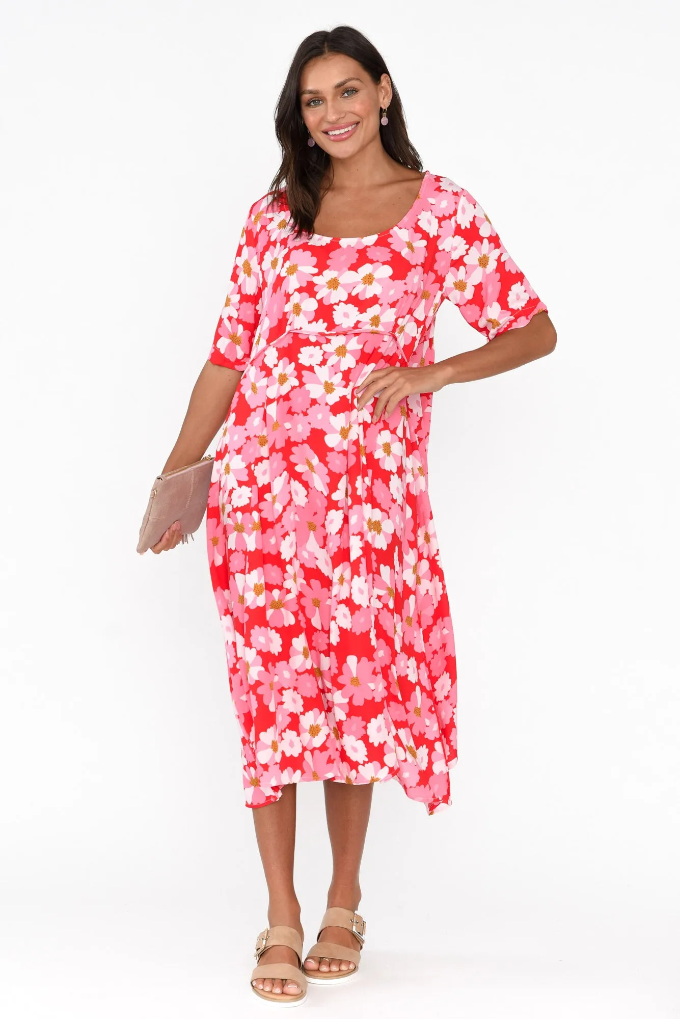 Zaelia Pink Blossom Crescent Dress sold by Blue Bungalow