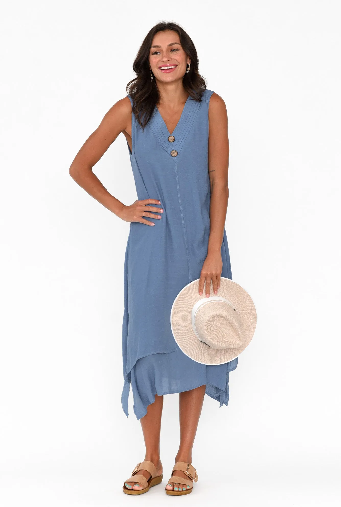 Gutha Steel Cotton Blend Layer Dress sold by Blue Bungalow
