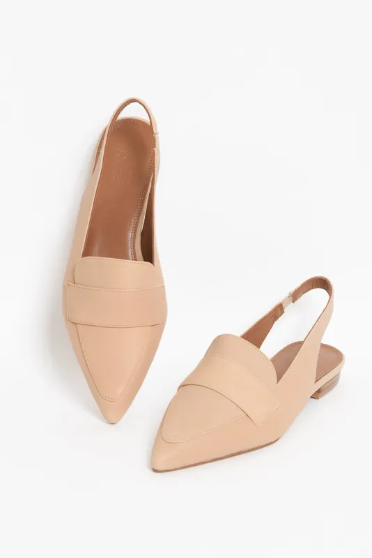 Asher Nude Leather Slingback Mule sold by Blue Bungalow