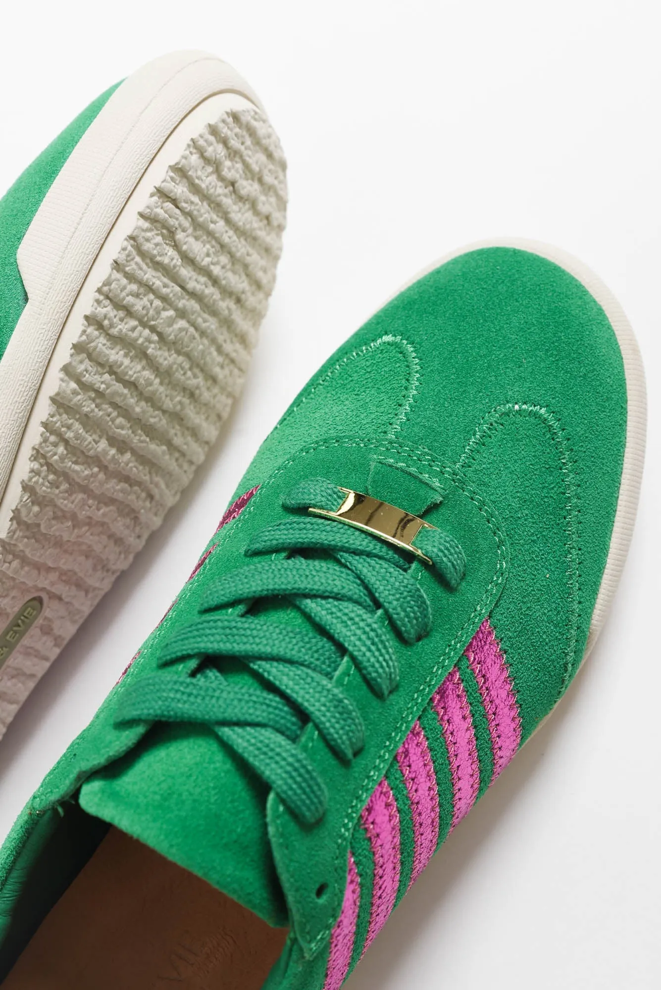 Jaddy Green Stripe Suede Sneaker sold by Blue Bungalow product image thumbnail 4