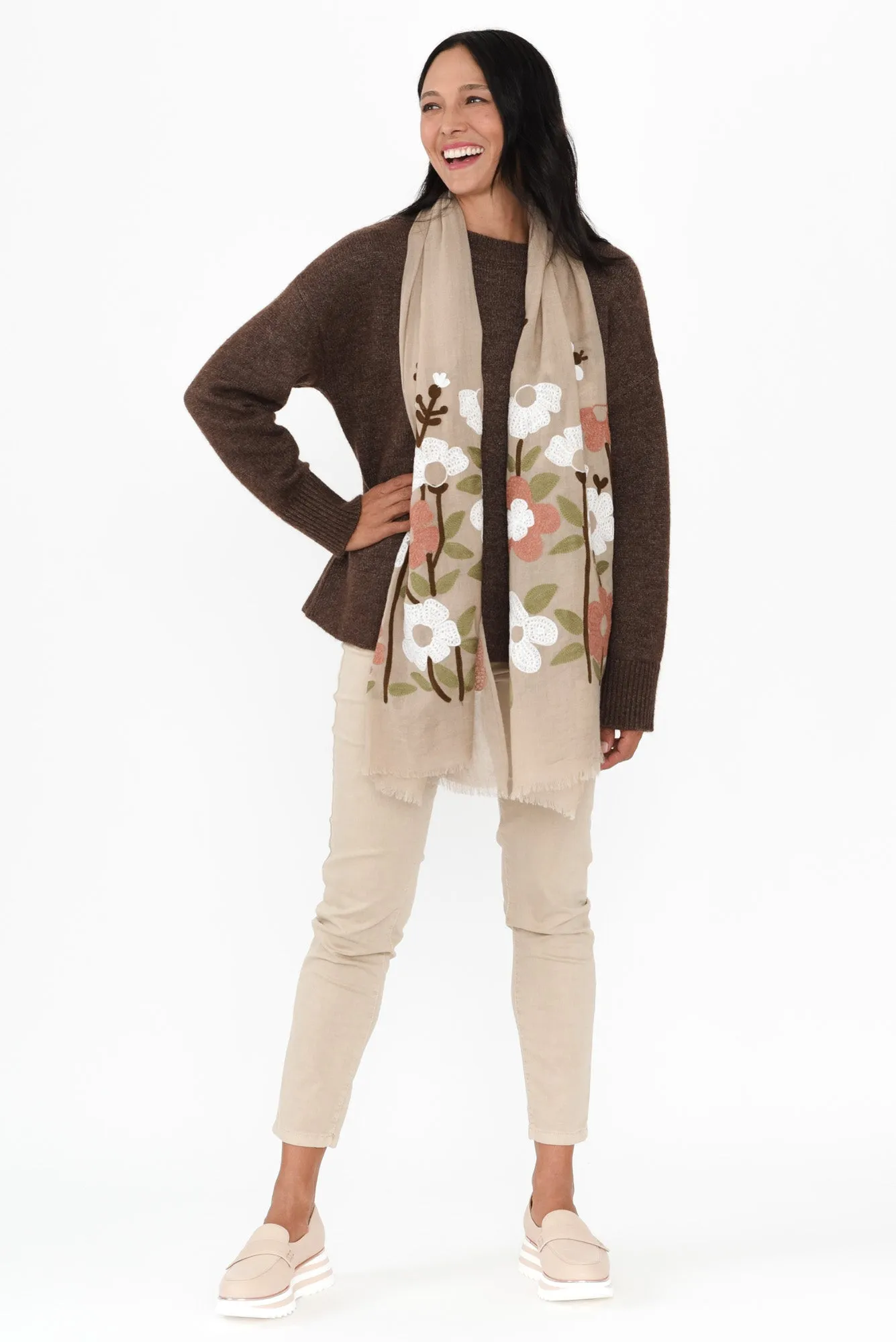 Edith Brown Knit Jumper sold by Blue Bungalow product image thumbnail 2