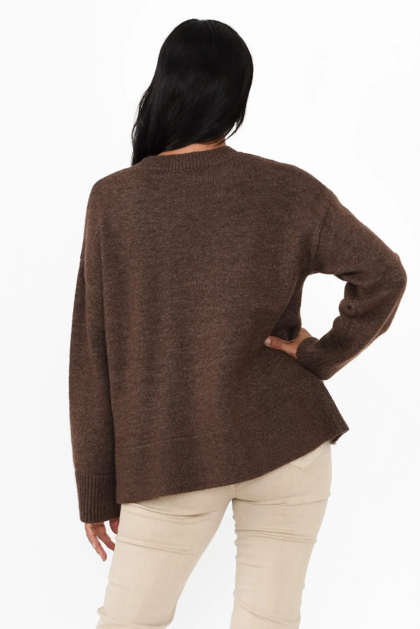 Edith Brown Knit Jumper sold by Blue Bungalow product image thumbnail 4