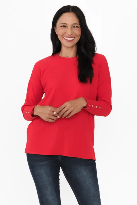 Hendrix Red Long Sleeve Tee sold by Blue Bungalow