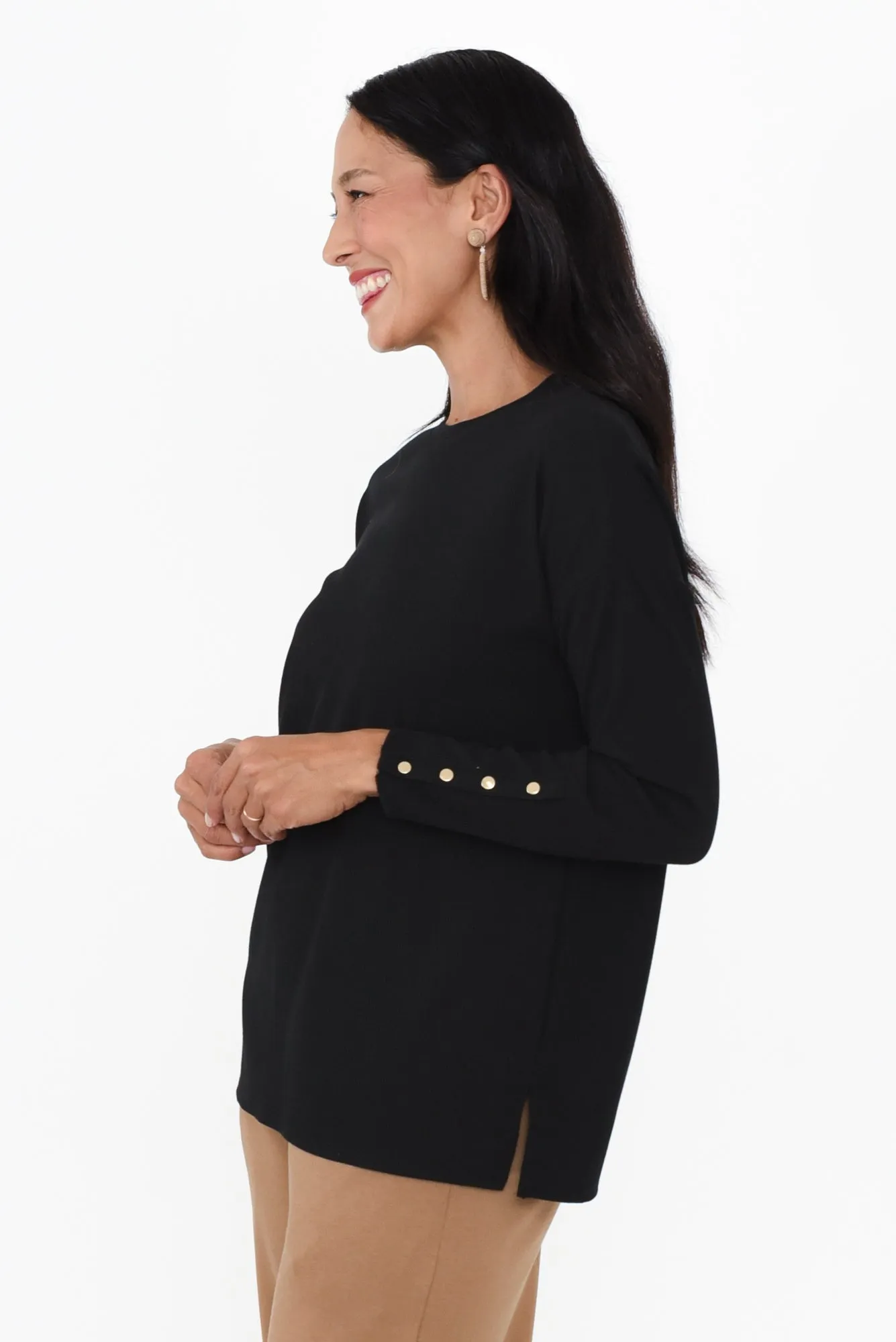 Hendrix Black Long Sleeve Tee sold by Blue Bungalow product image thumbnail 3