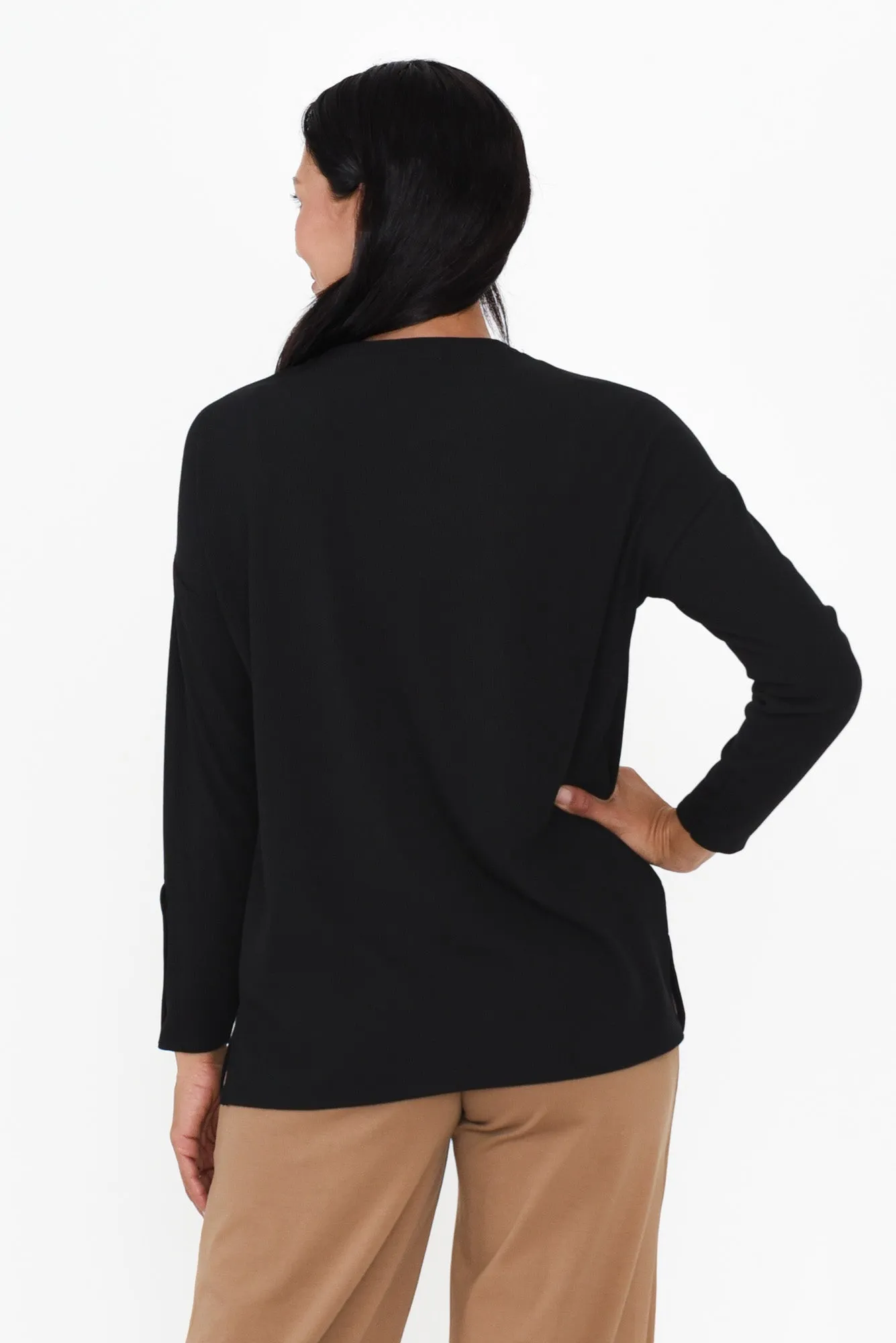 Hendrix Black Long Sleeve Tee sold by Blue Bungalow product image thumbnail 4