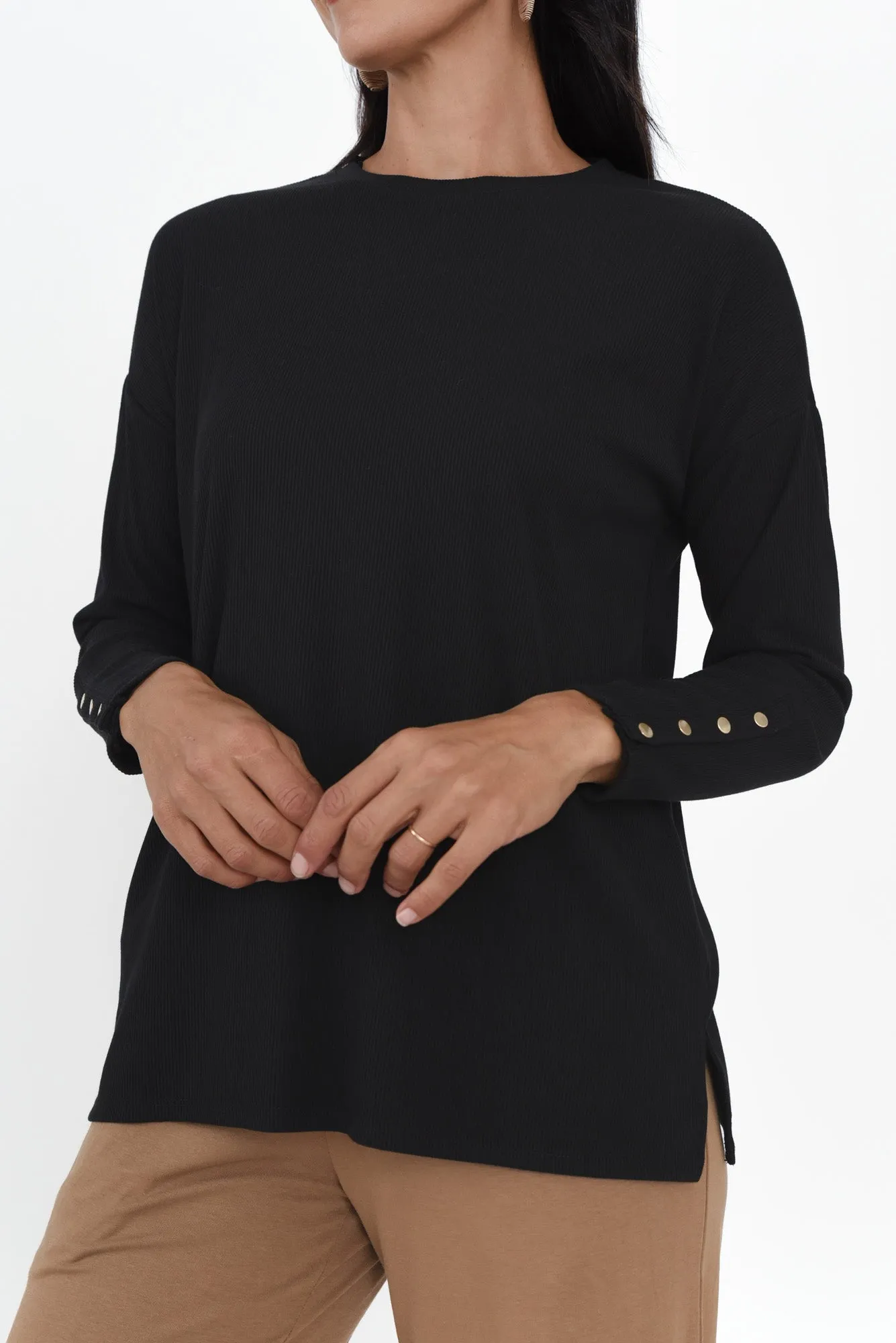 Hendrix Black Long Sleeve Tee sold by Blue Bungalow product image thumbnail 5
