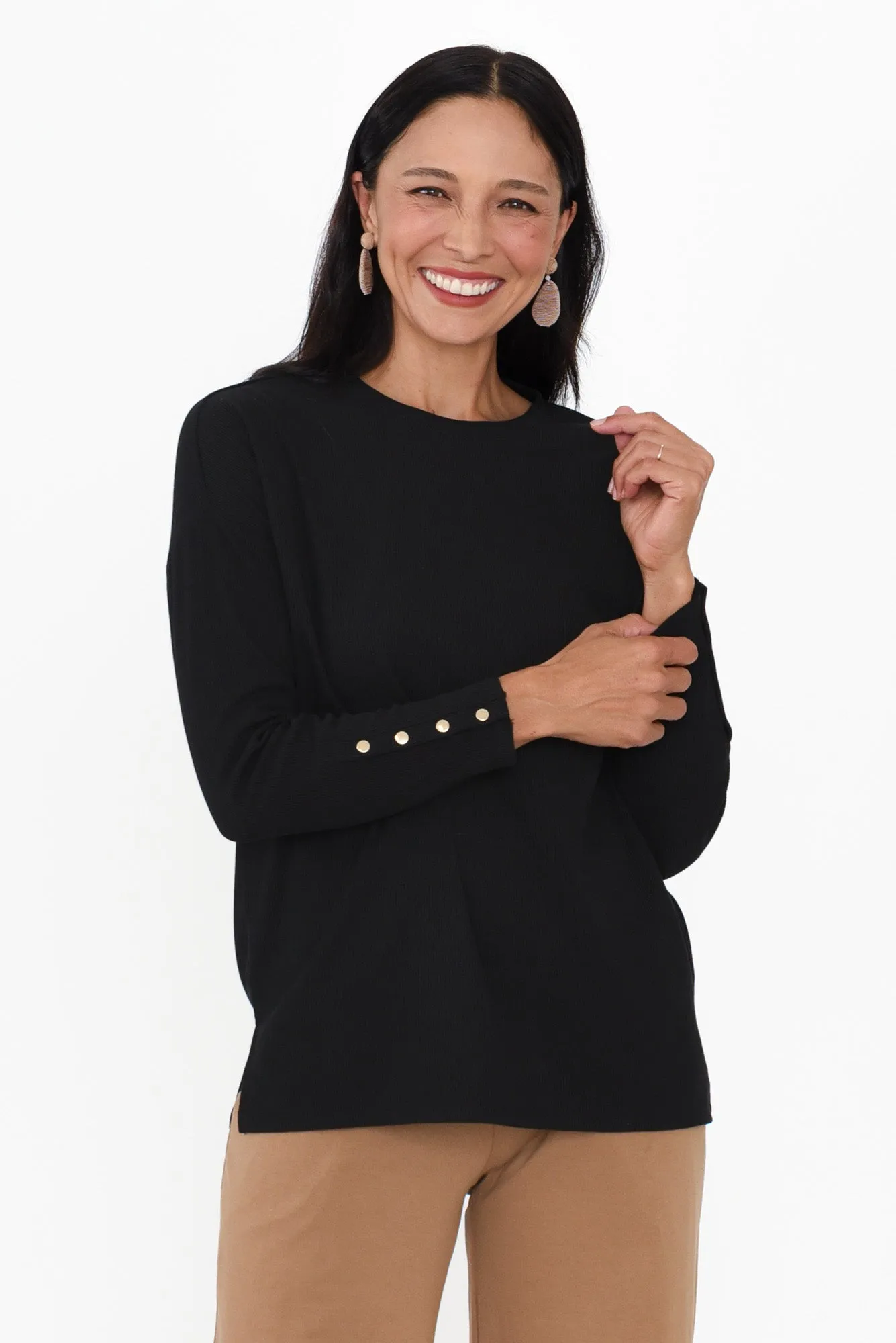 Hendrix Black Long Sleeve Tee sold by Blue Bungalow