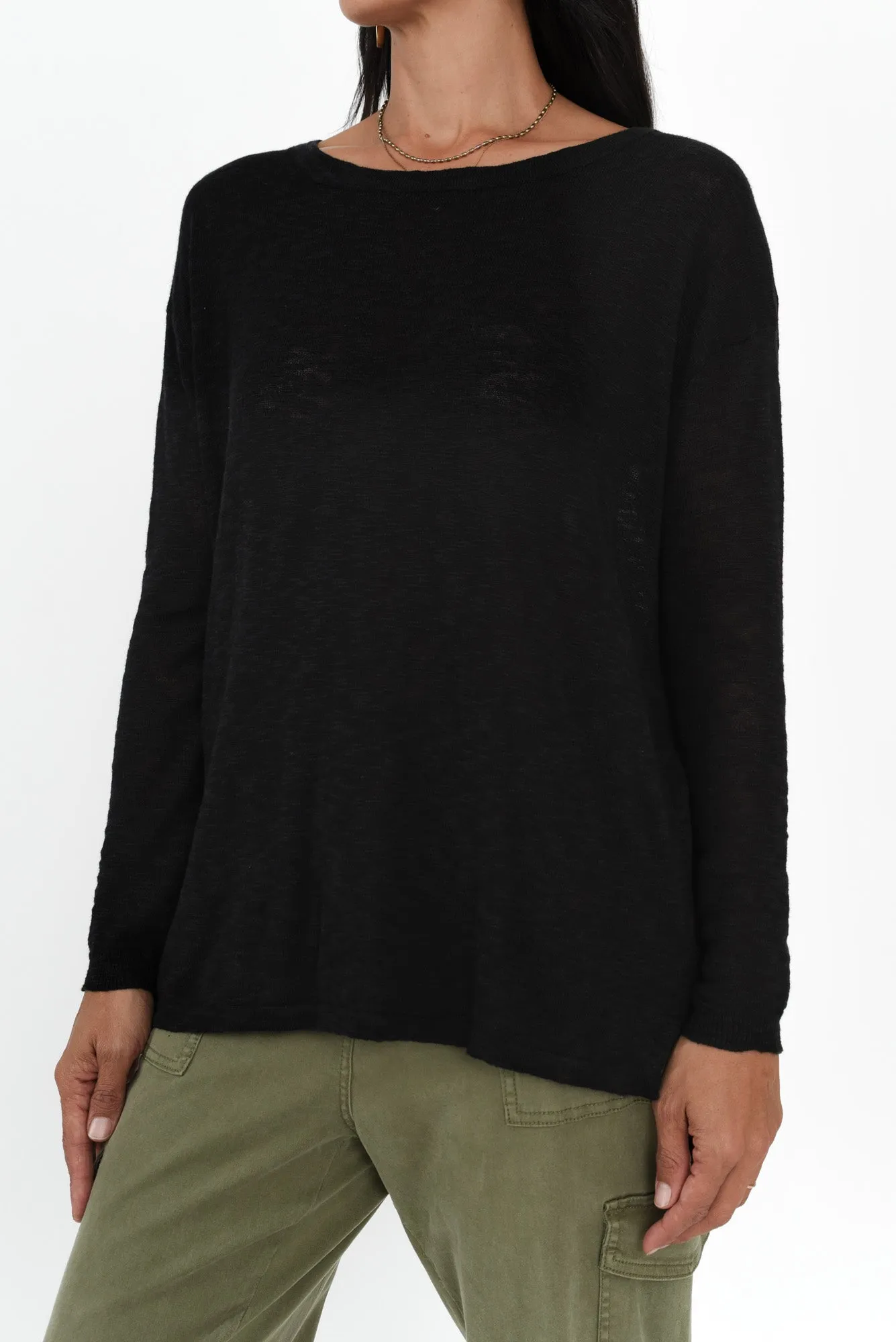 Natasha Black Knit Top sold by Blue Bungalow product image thumbnail 5