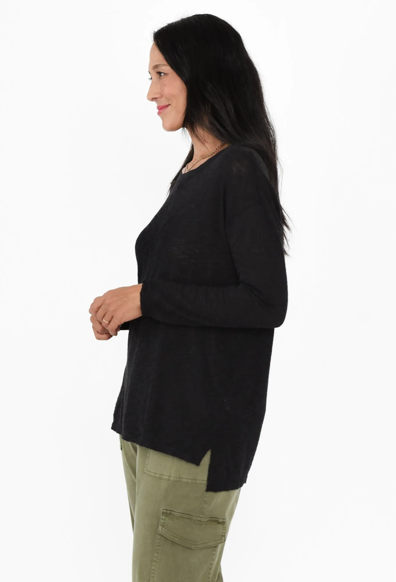 Natasha Black Knit Top sold by Blue Bungalow product image thumbnail 3
