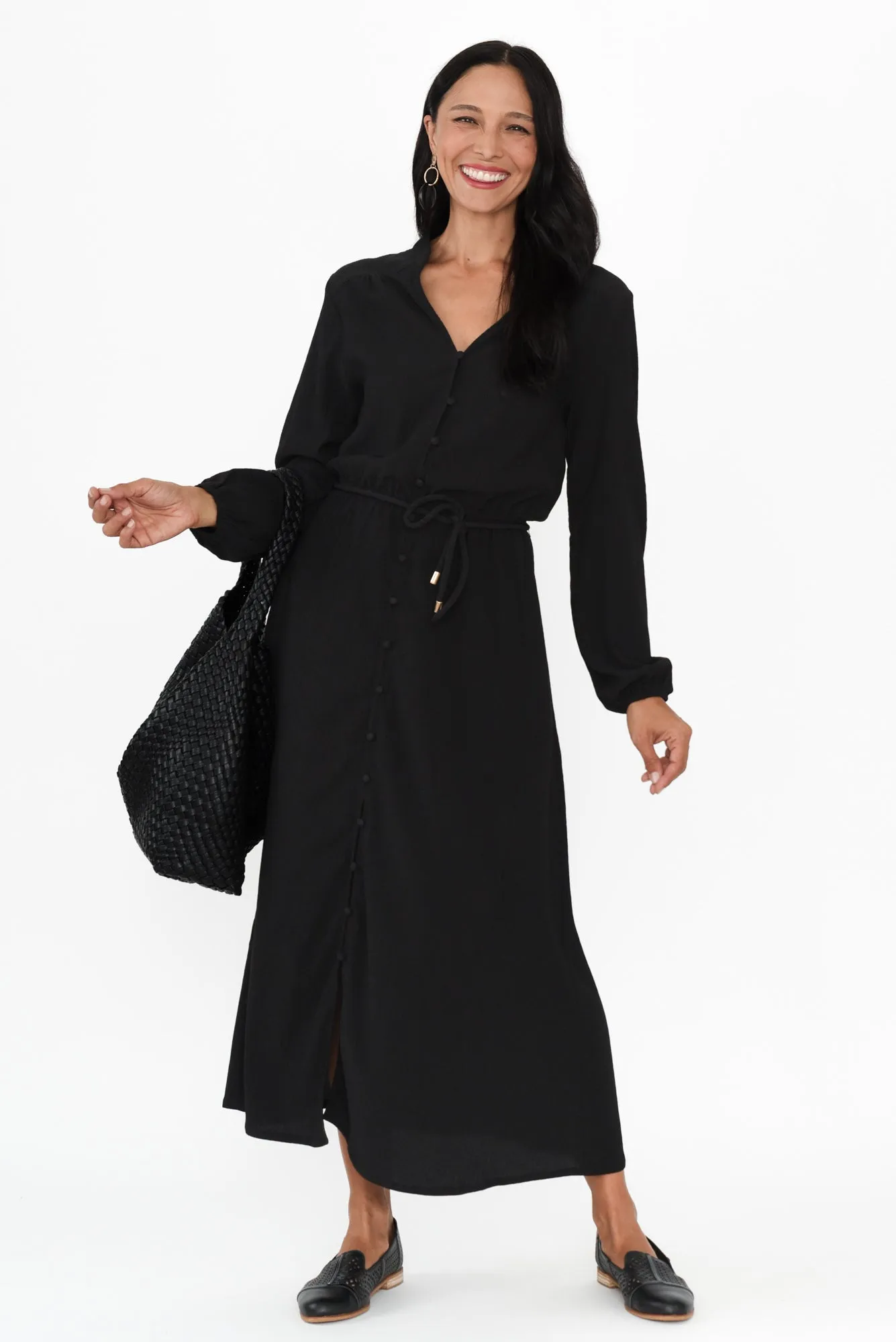 Anette Black Tie Dress sold by Blue Bungalow