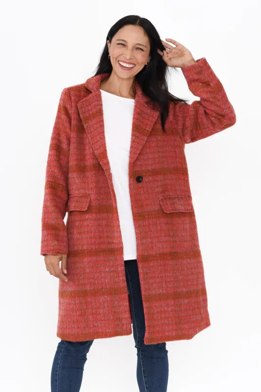Wanda Red Check Coat sold by Blue Bungalow
