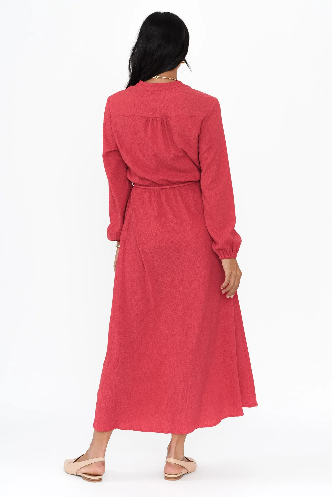 Anette Red Tie Dress sold by Blue Bungalow product image thumbnail 4