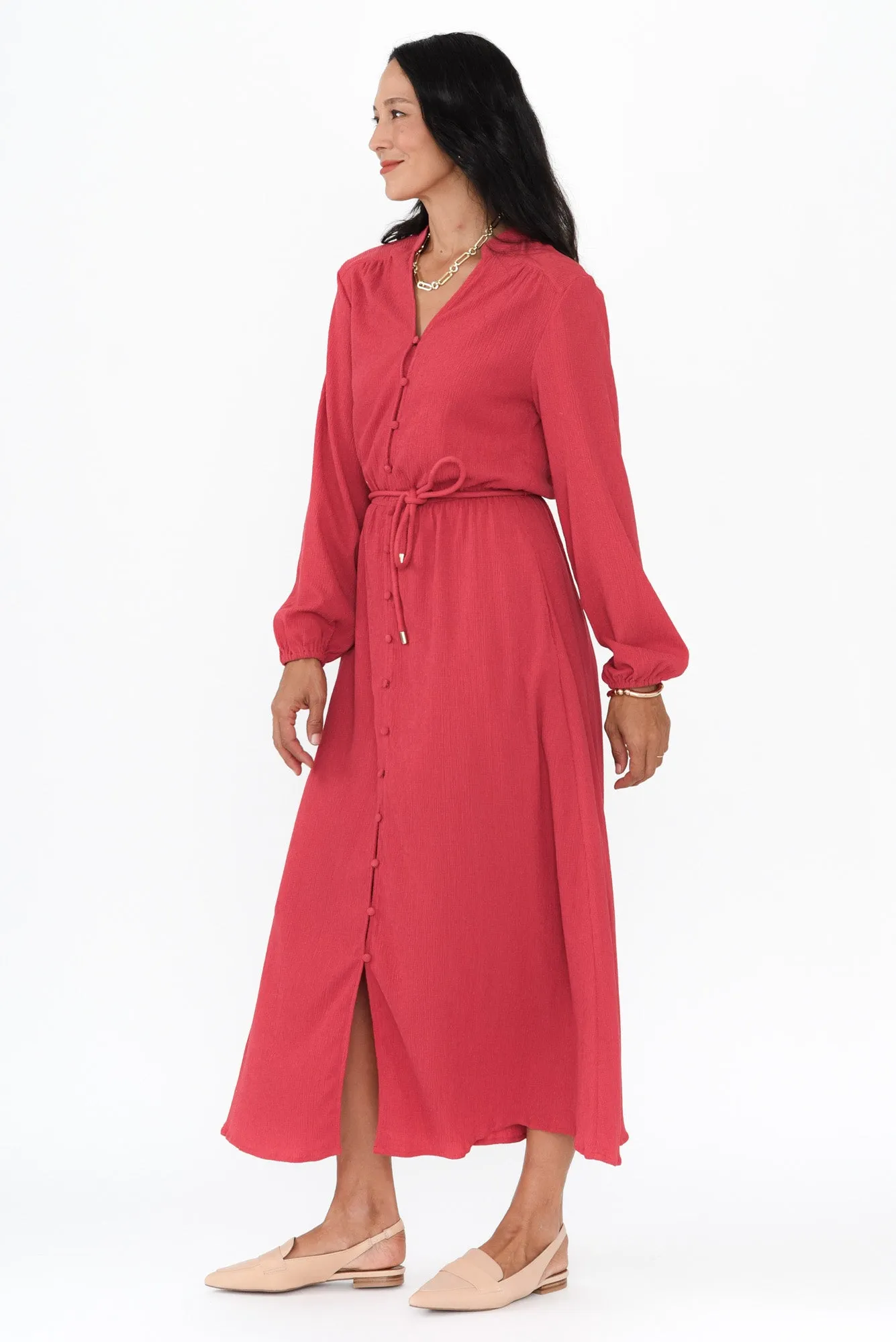 Anette Red Tie Dress sold by Blue Bungalow product image thumbnail 3