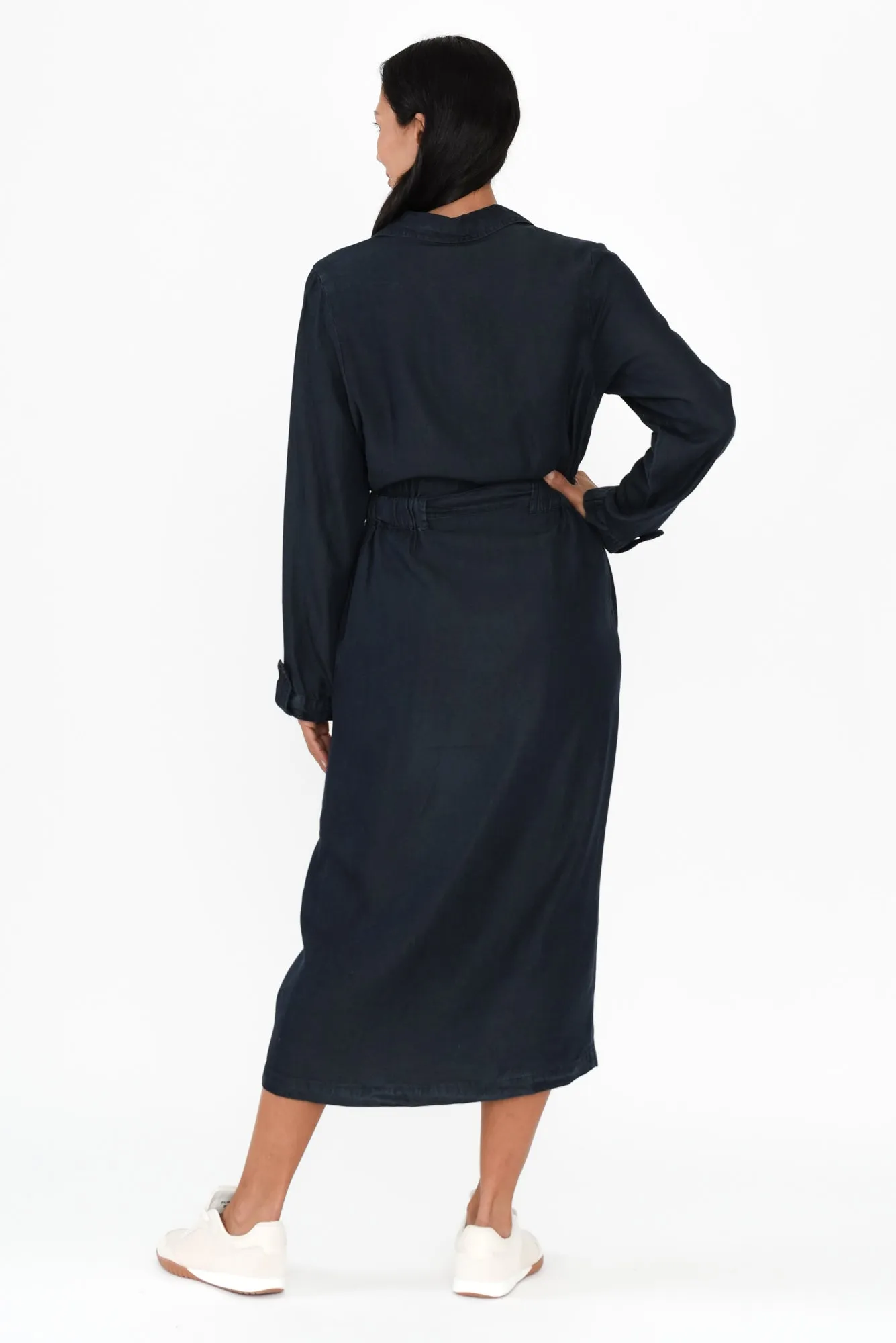 Betty Blue Lyocell Shirt Dress sold by Blue Bungalow product image thumbnail 3