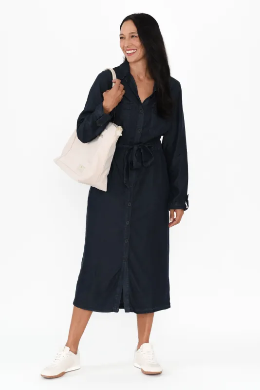 Betty Blue Lyocell Shirt Dress sold by Blue Bungalow