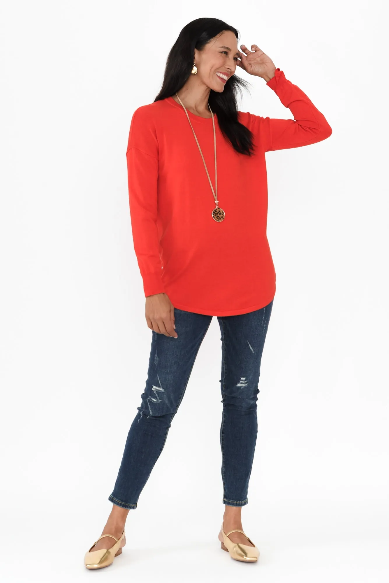 Sophie Cherry Knit Jumper sold by Blue Bungalow product image thumbnail 2