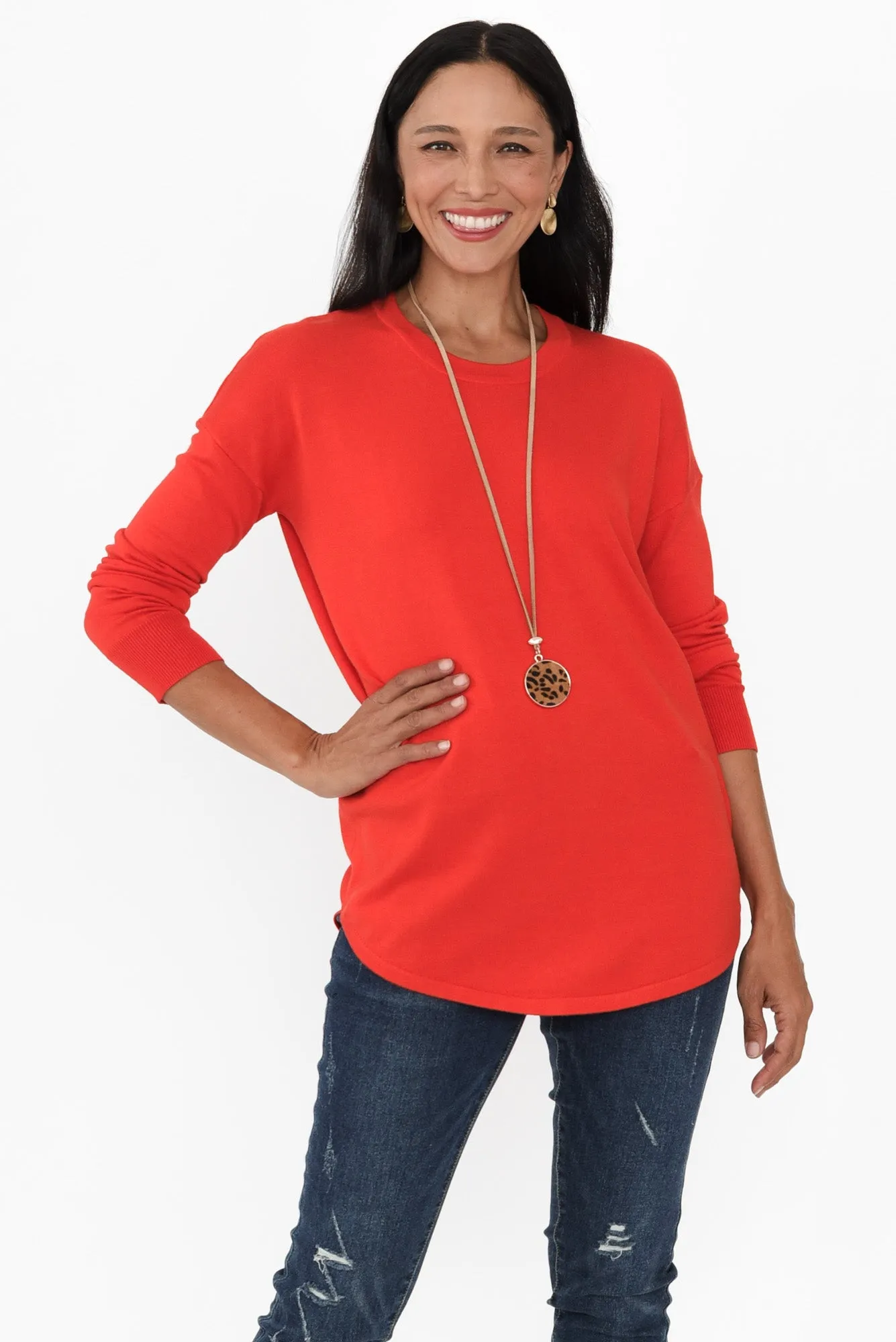 Sophie Cherry Knit Jumper sold by Blue Bungalow