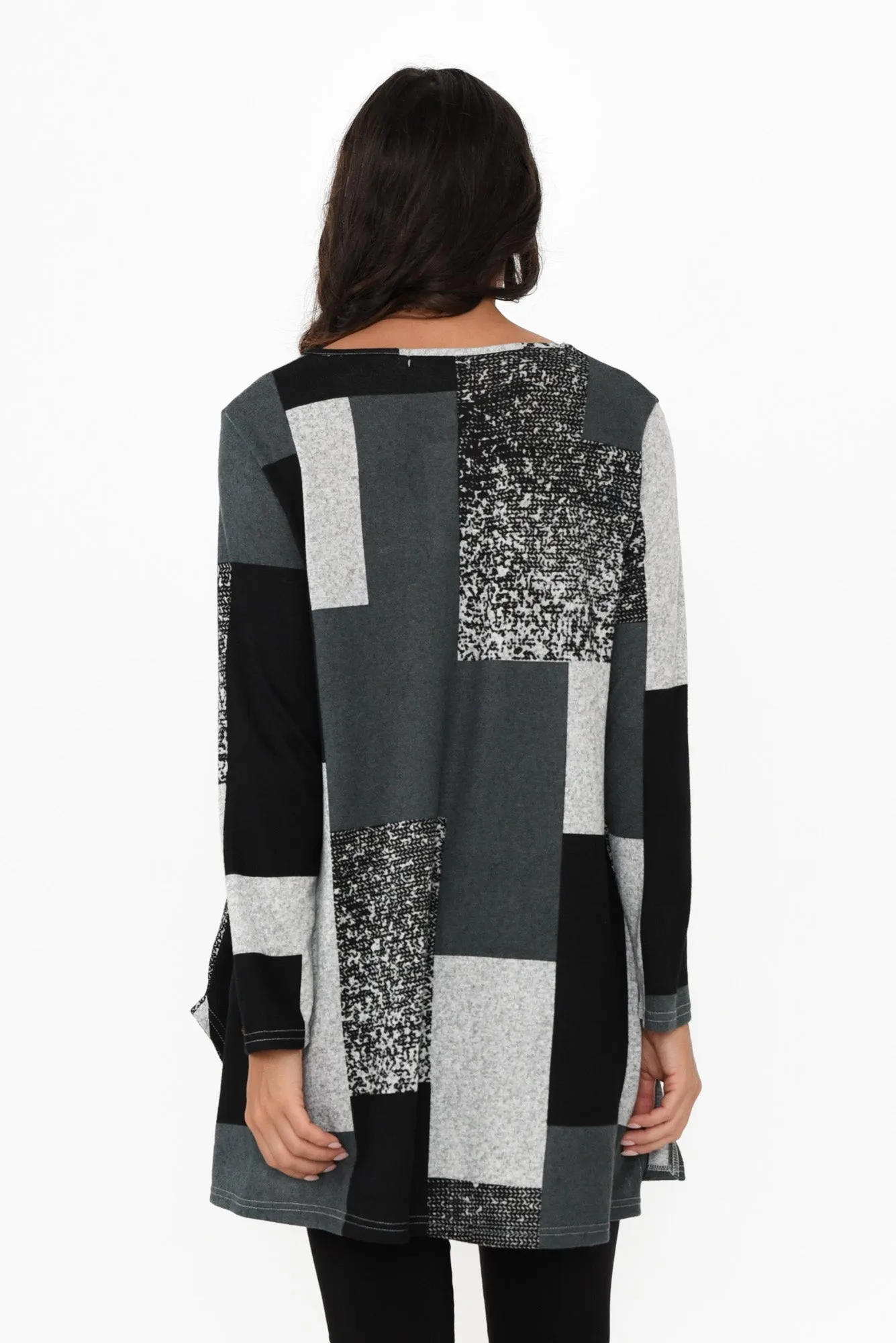 Dylan Black Geo Knit Tunic sold by Blue Bungalow product image thumbnail 4