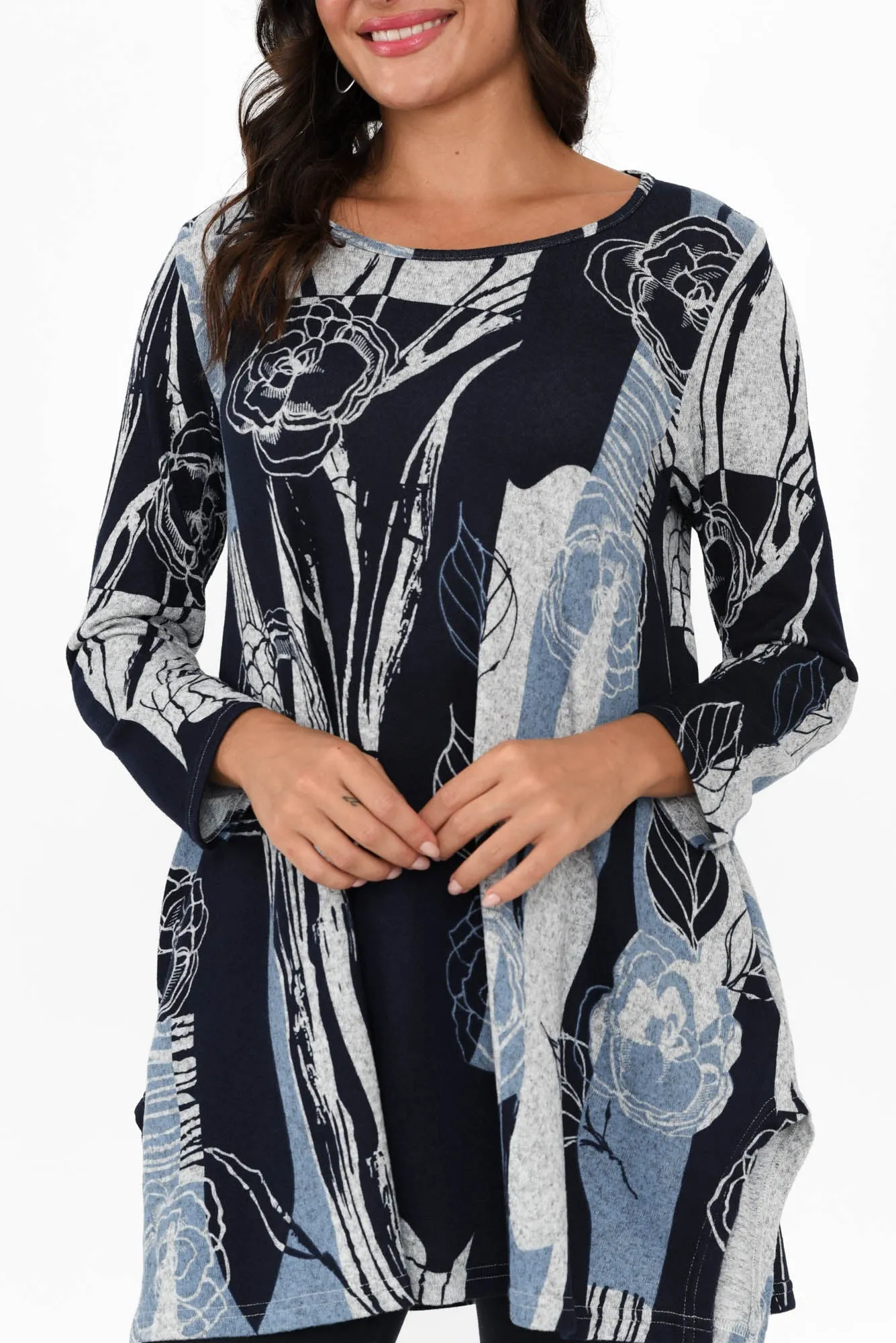 Dylan Blue Garden Knit Tunic sold by Blue Bungalow product image thumbnail 5