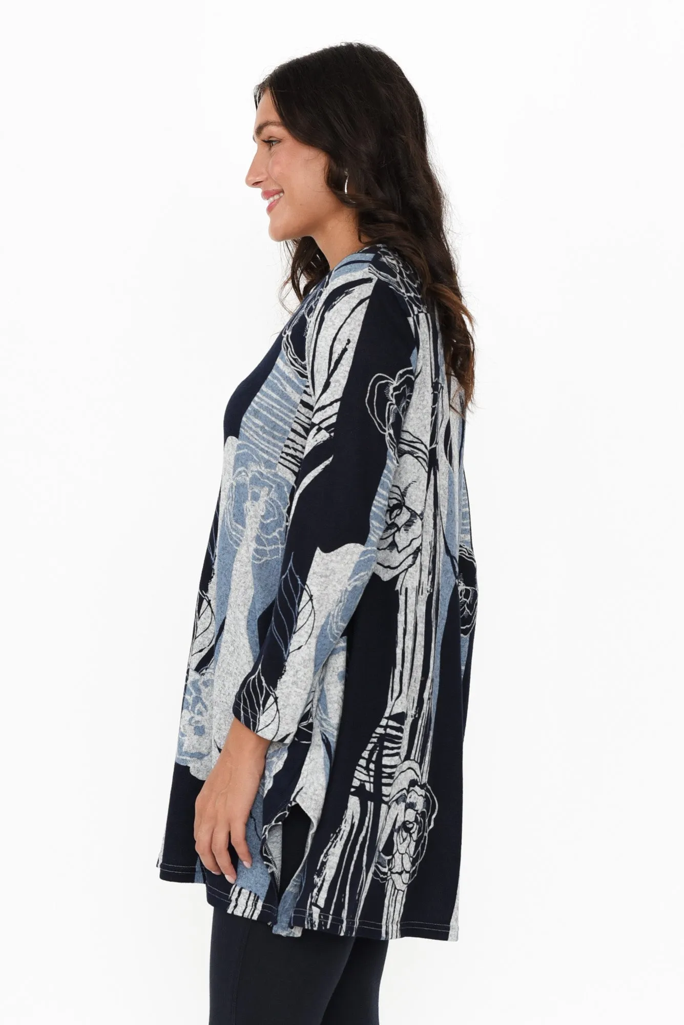 Dylan Blue Garden Knit Tunic sold by Blue Bungalow product image thumbnail 3